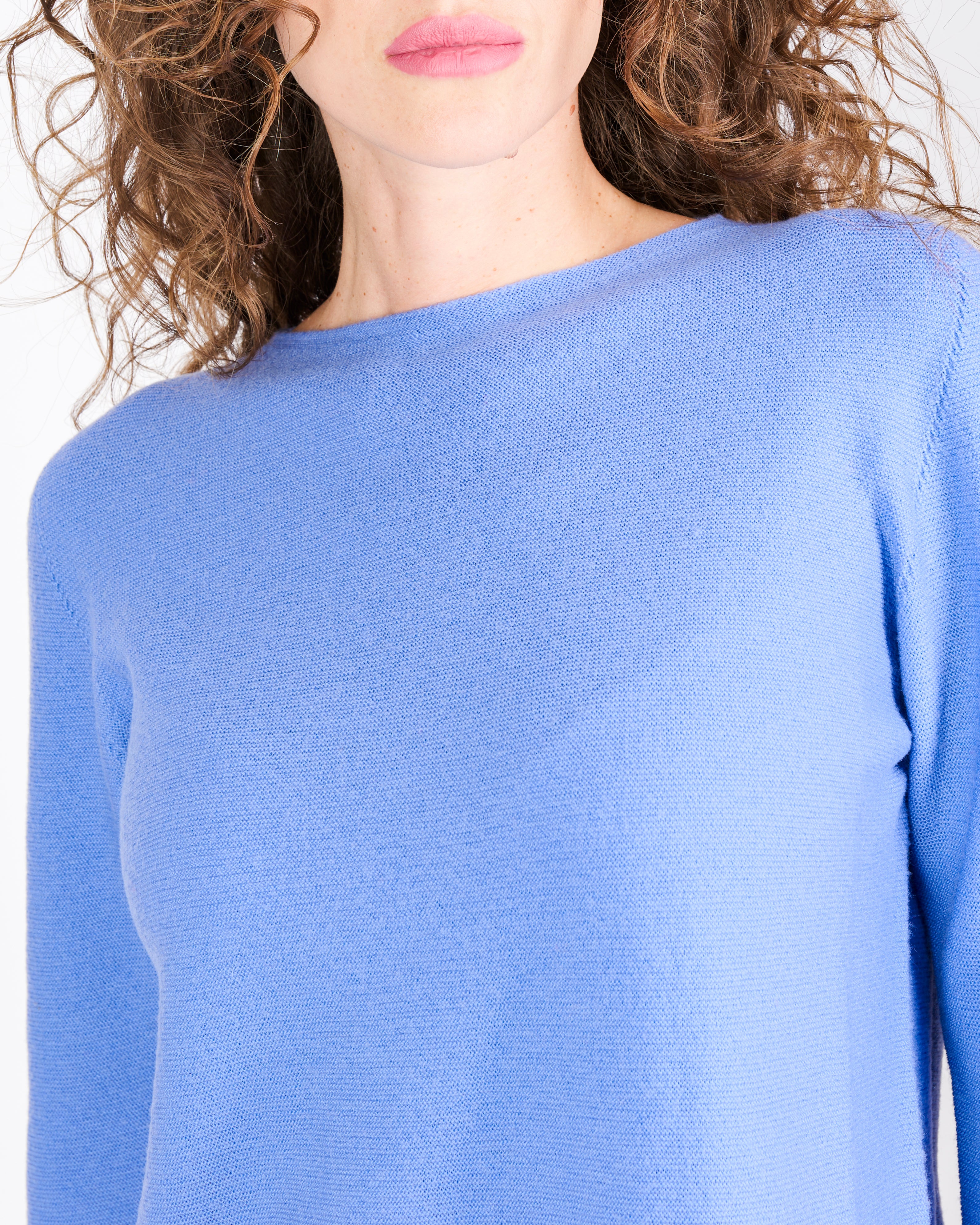 Maglia girocollo pura lana links spacchi 25Z 1081