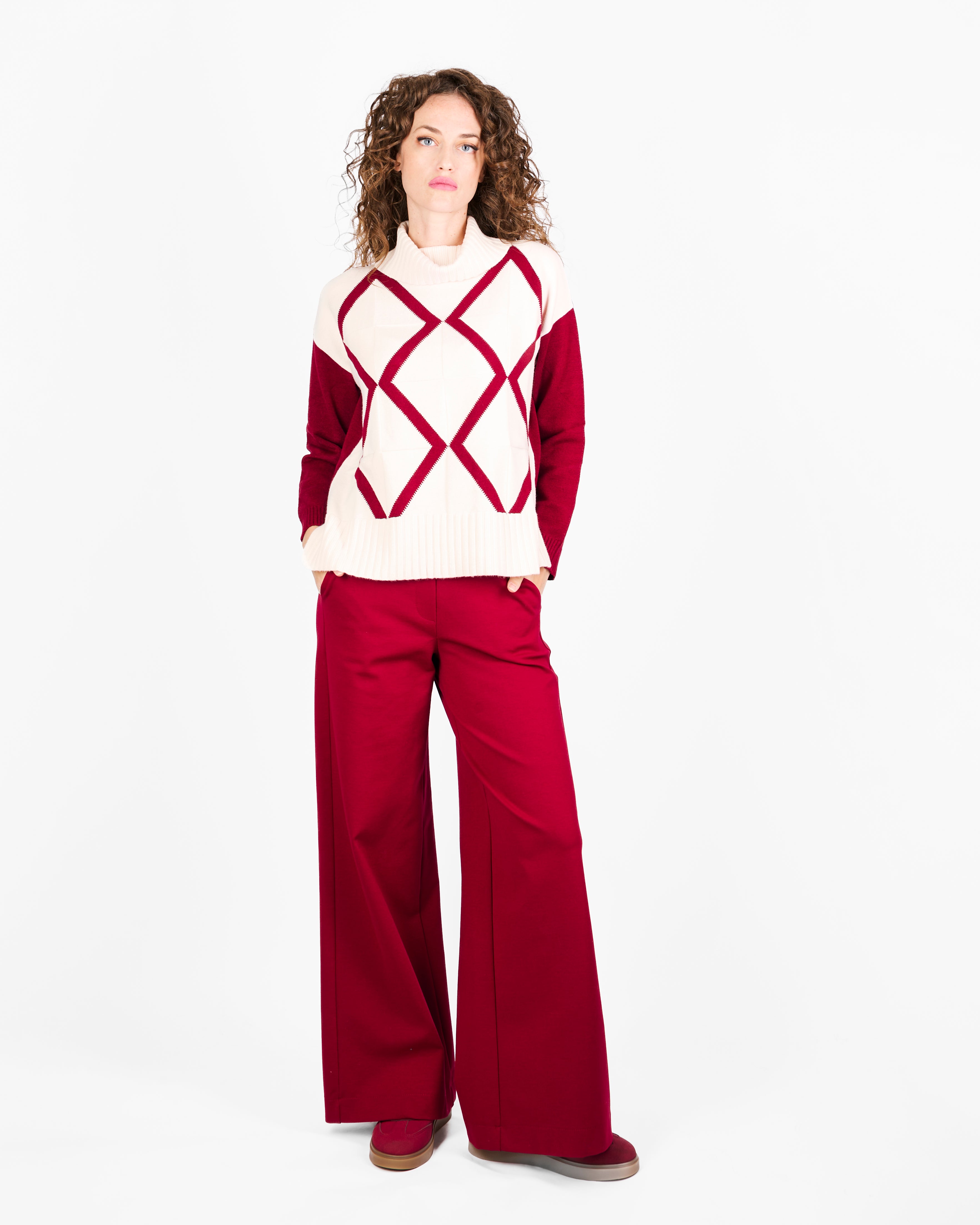 Maglia ciambella inarsiodavanti spacchi 21378