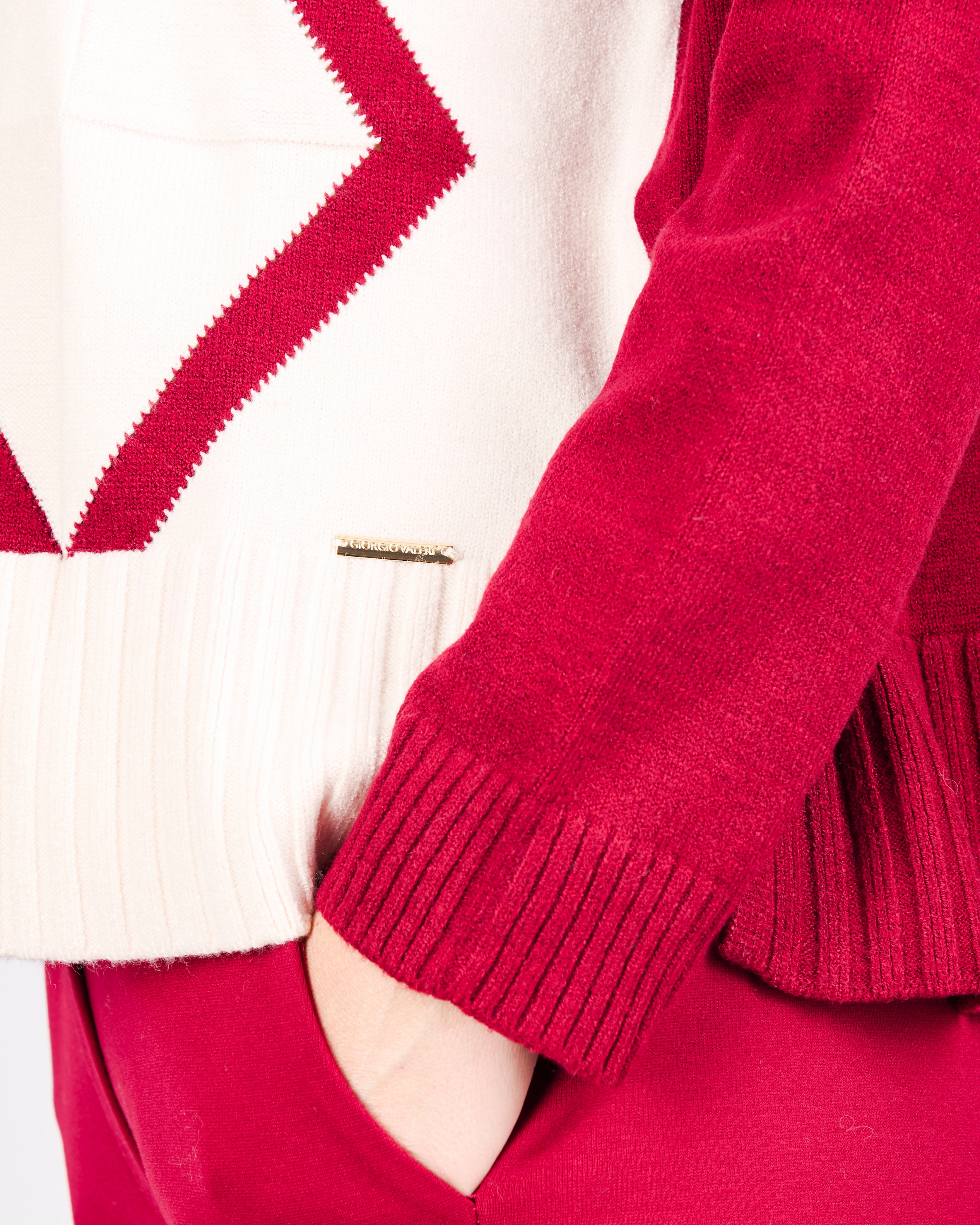 Maglia ciambella inarsiodavanti spacchi 21378