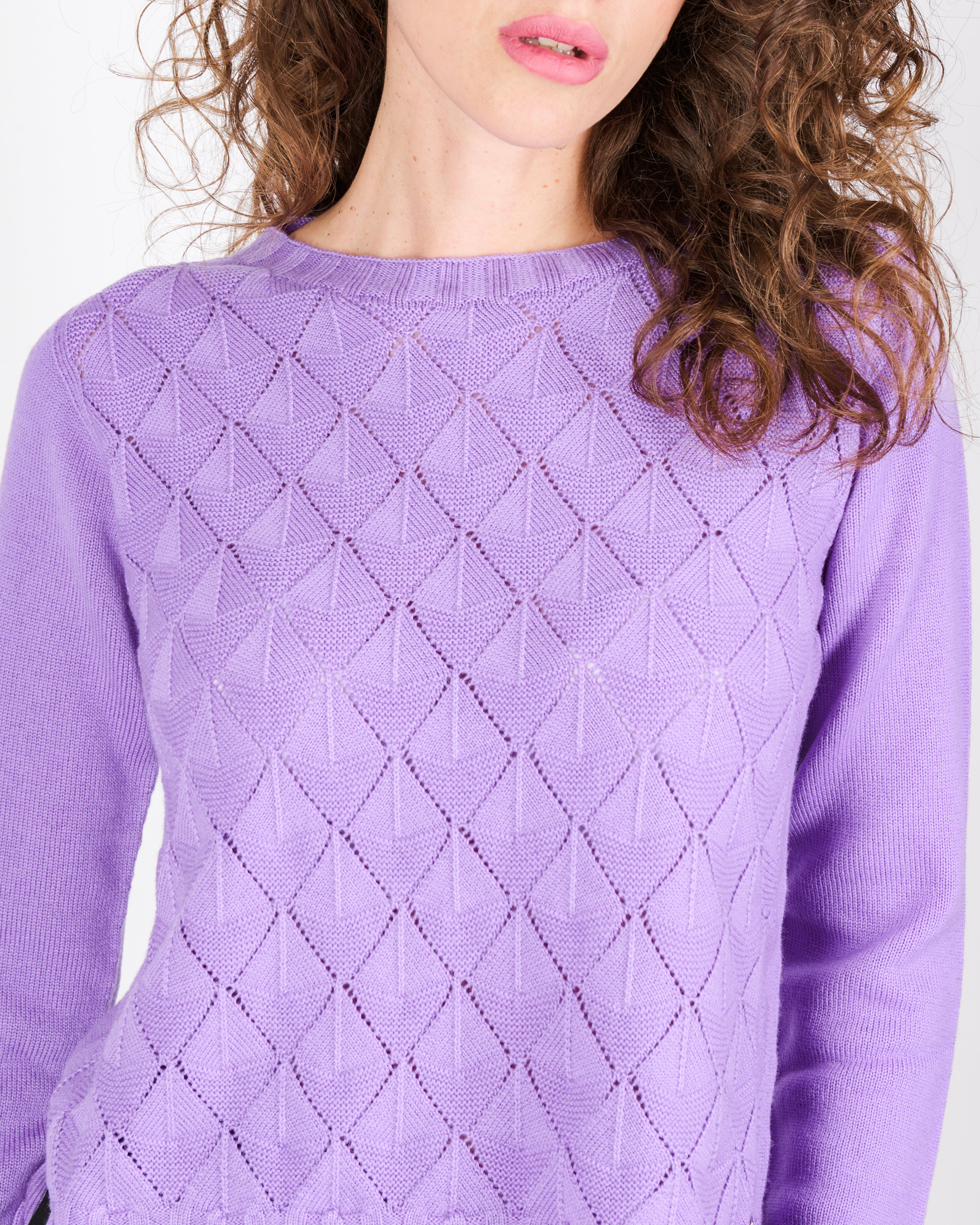 Maglia paricollo pura lana rombi VENTAGLIETTI