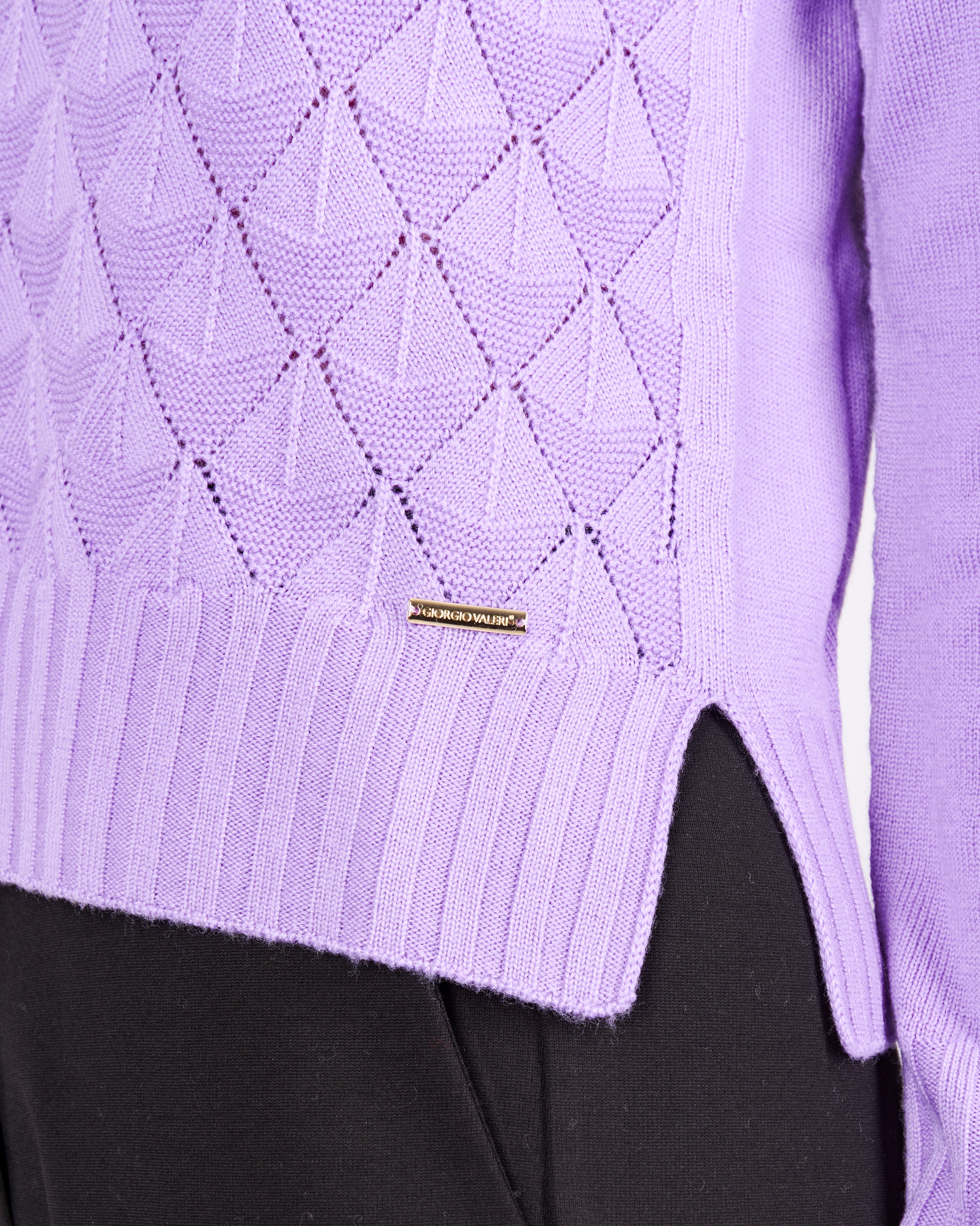 Maglia paricollo pura lana rombi VENTAGLIETTI