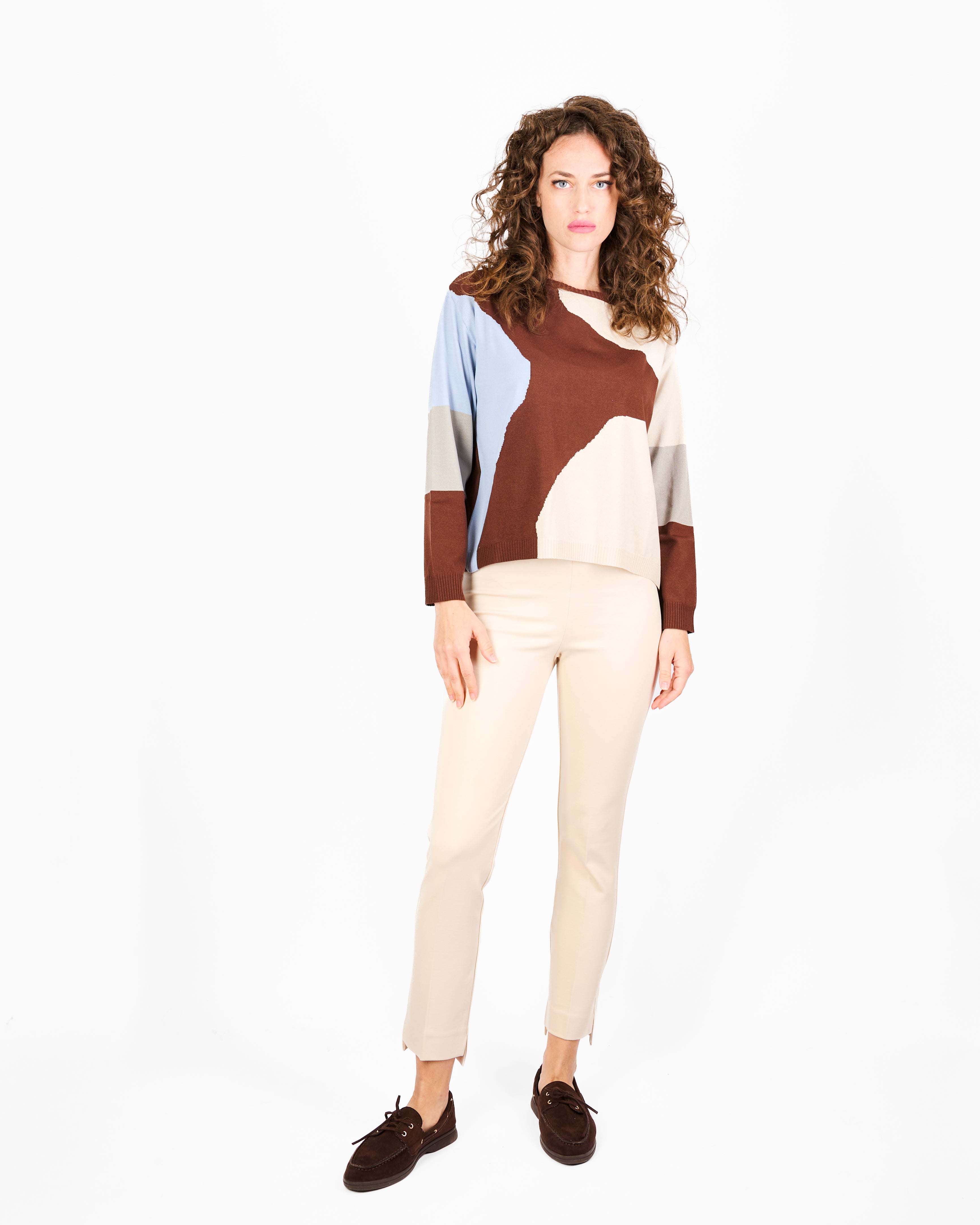 Maglia giro scatoletta intarsio 1859