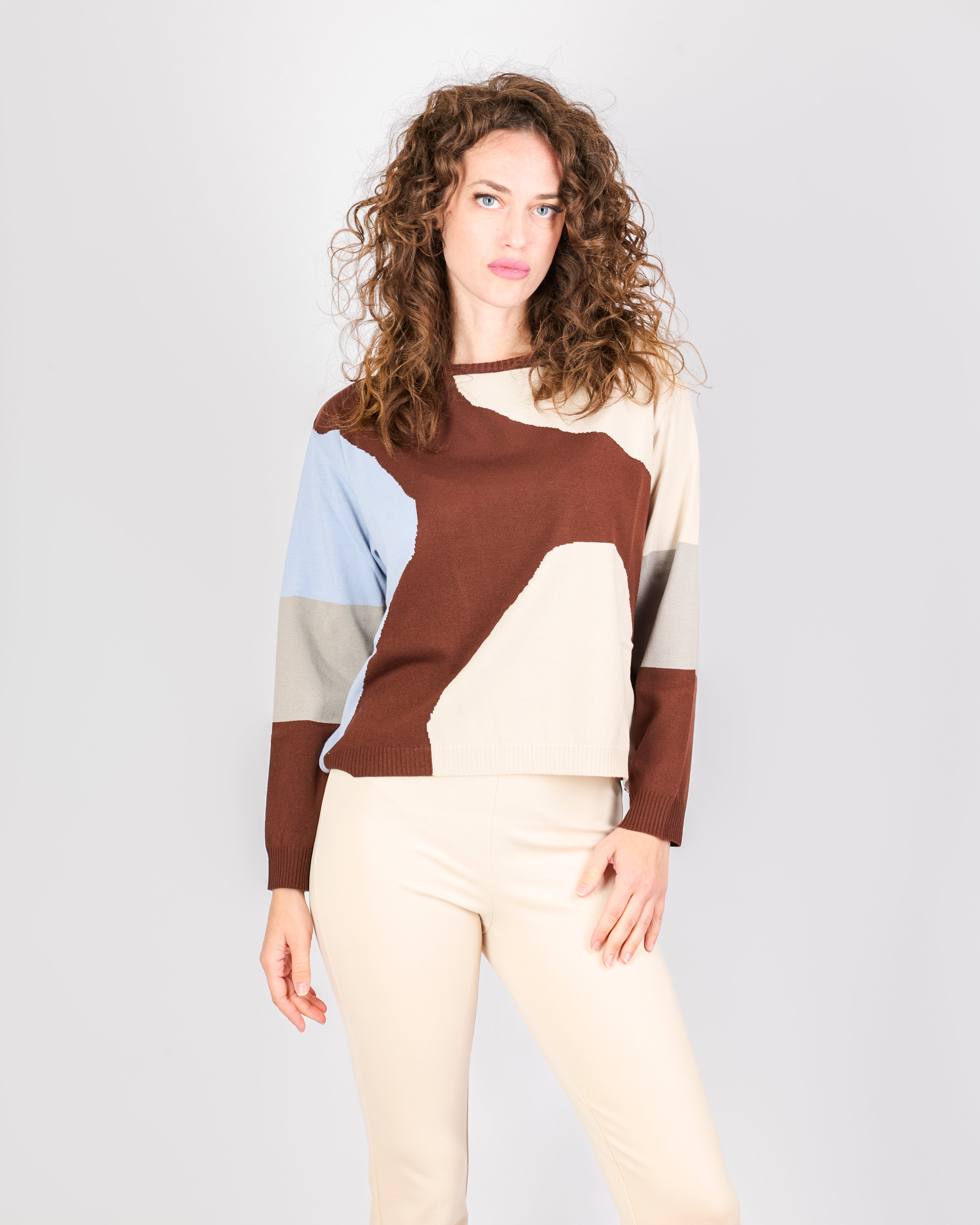 Maglia giro scatoletta intarsio 1859