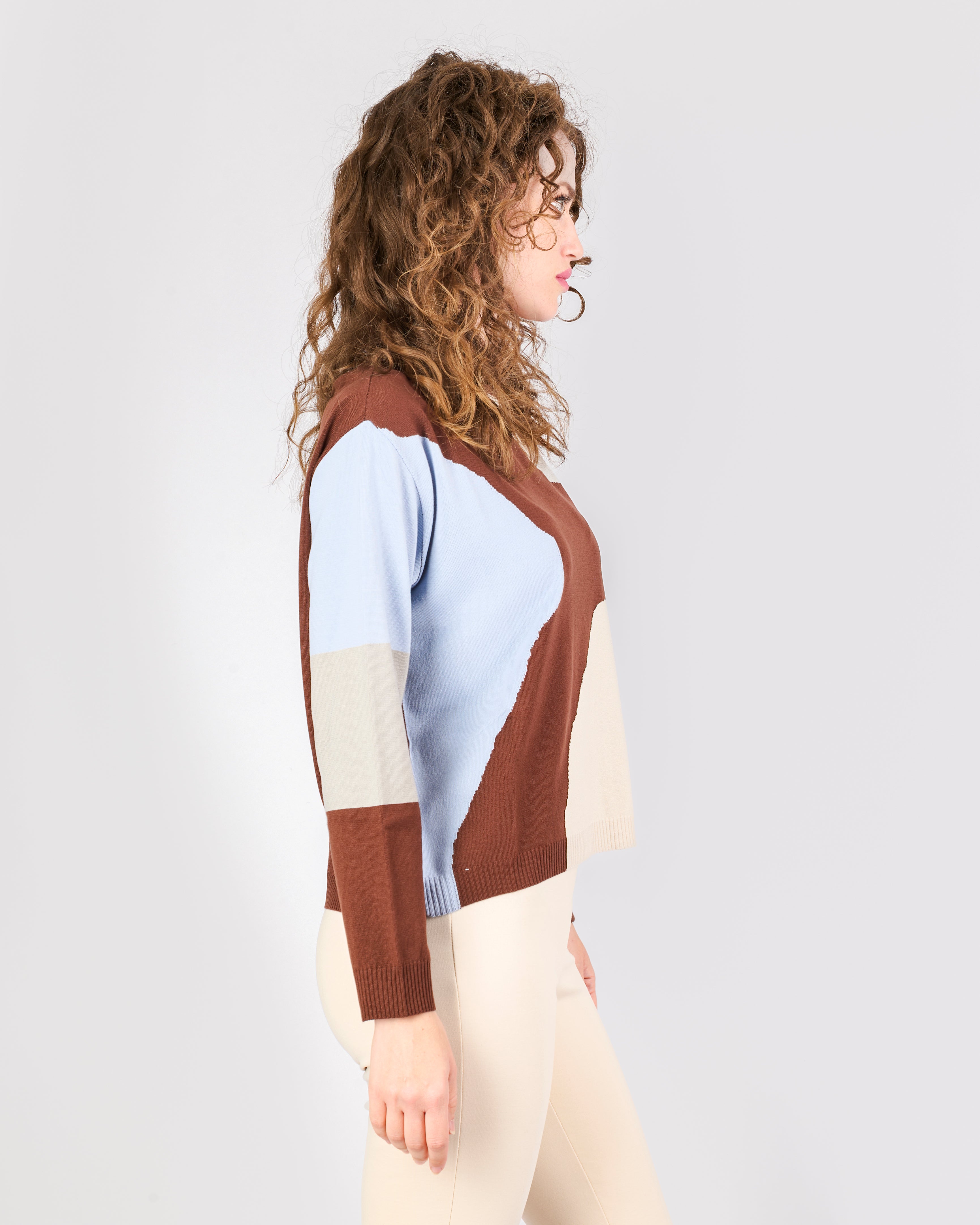 Maglia giro scatoletta intarsio 1859