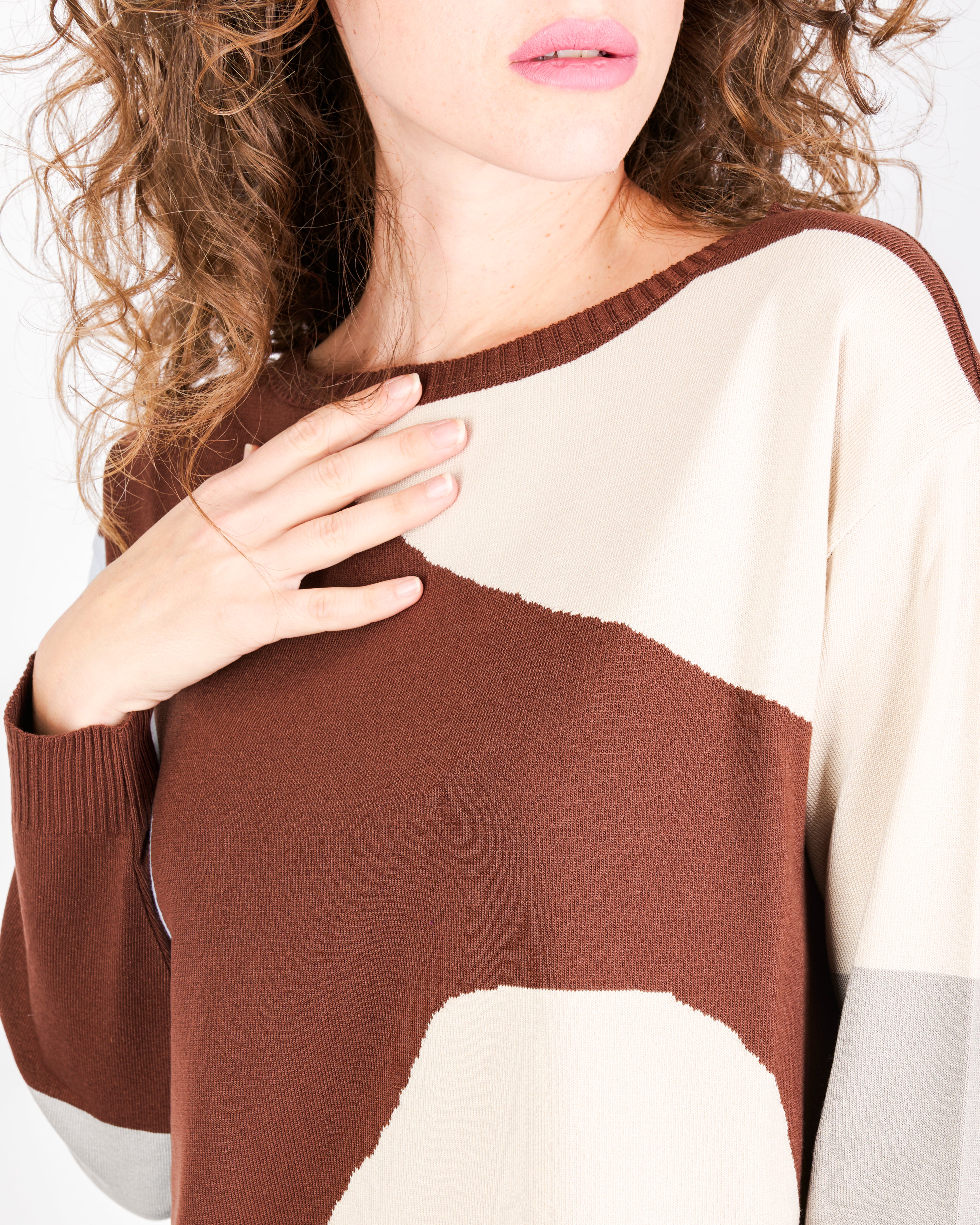 Maglia giro scatoletta intarsio 1859