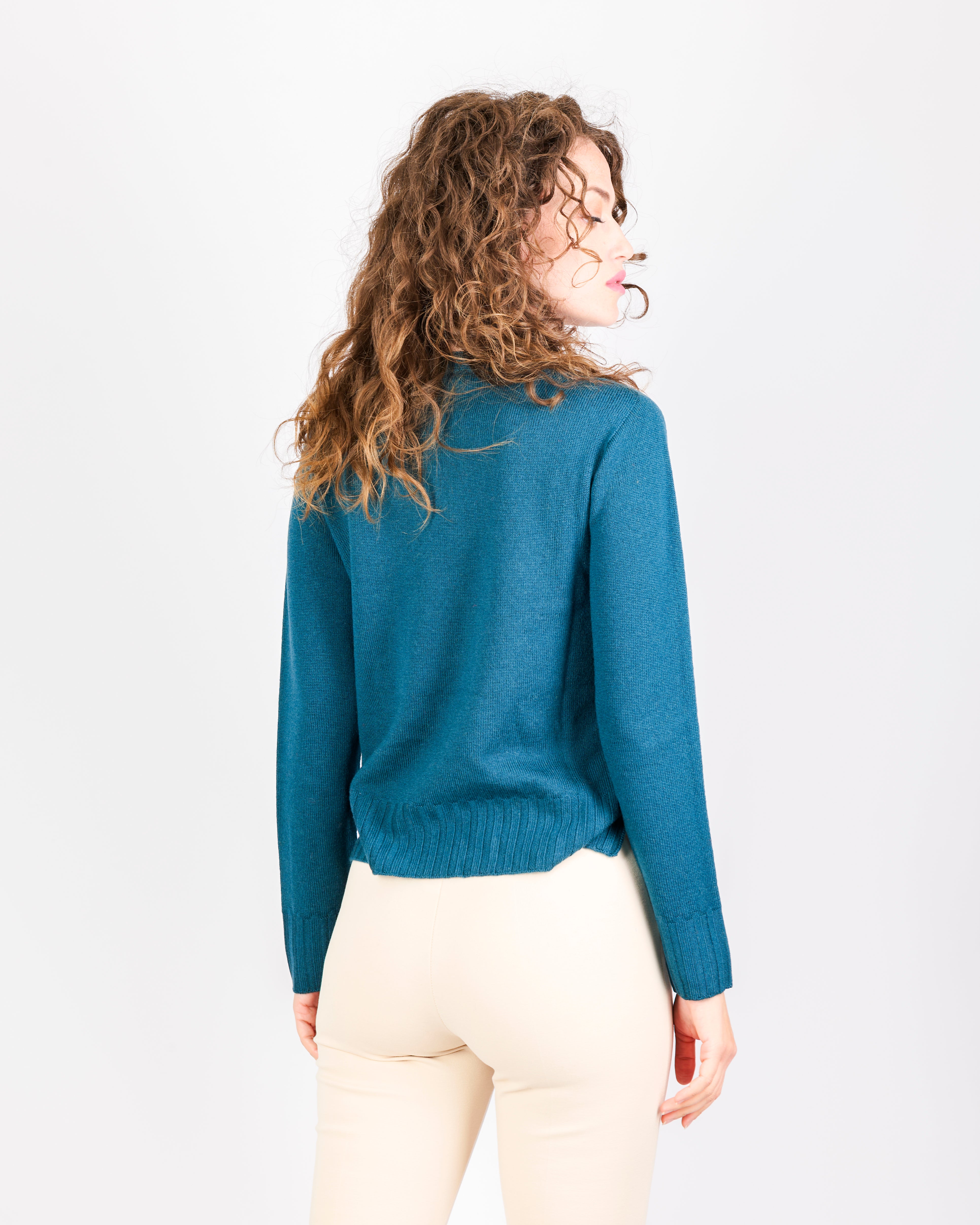 Maglia paricollo pura lana rombi VENTAGLIETTI