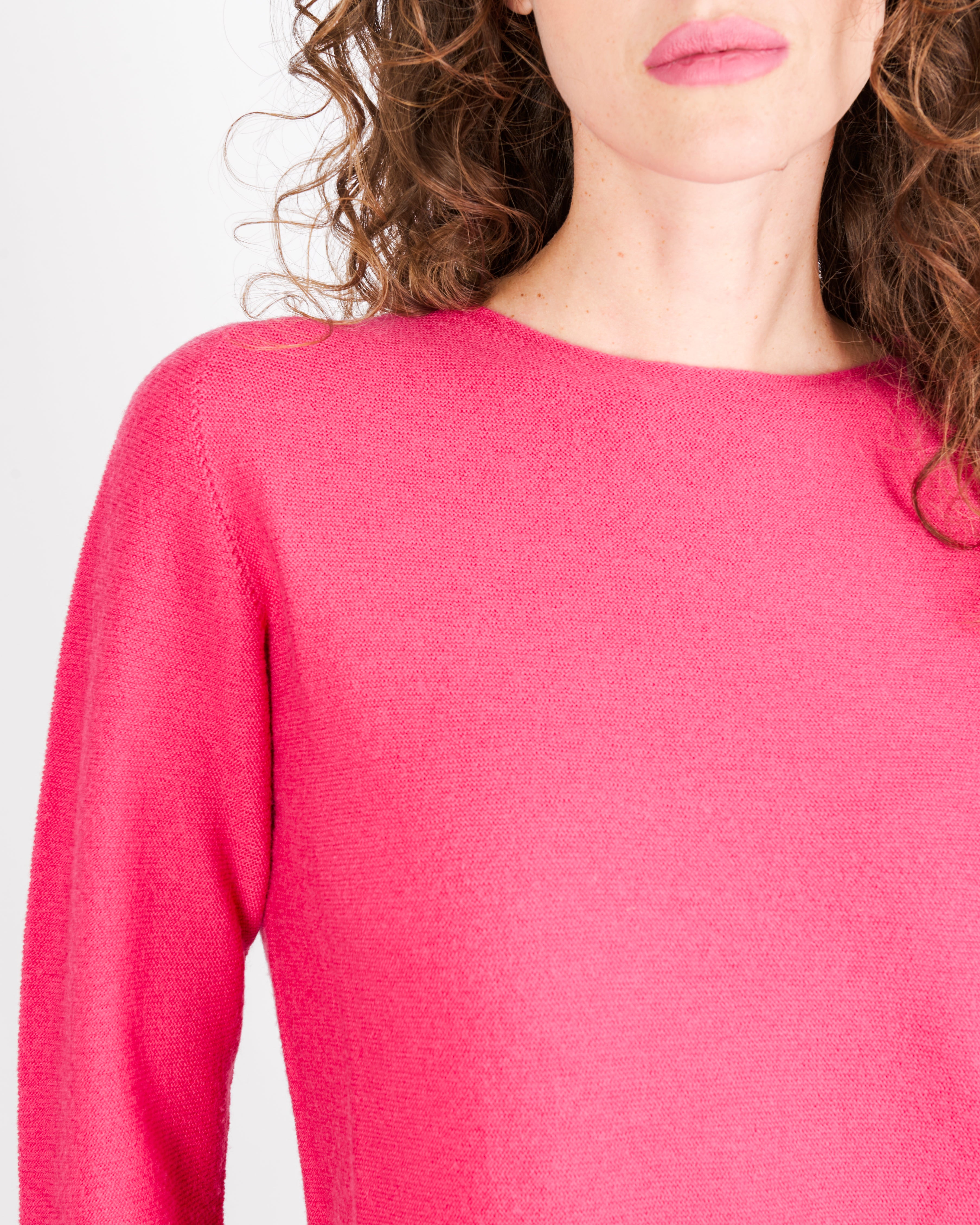 Maglia girocollo pura lana links spacchi 25Z 1081