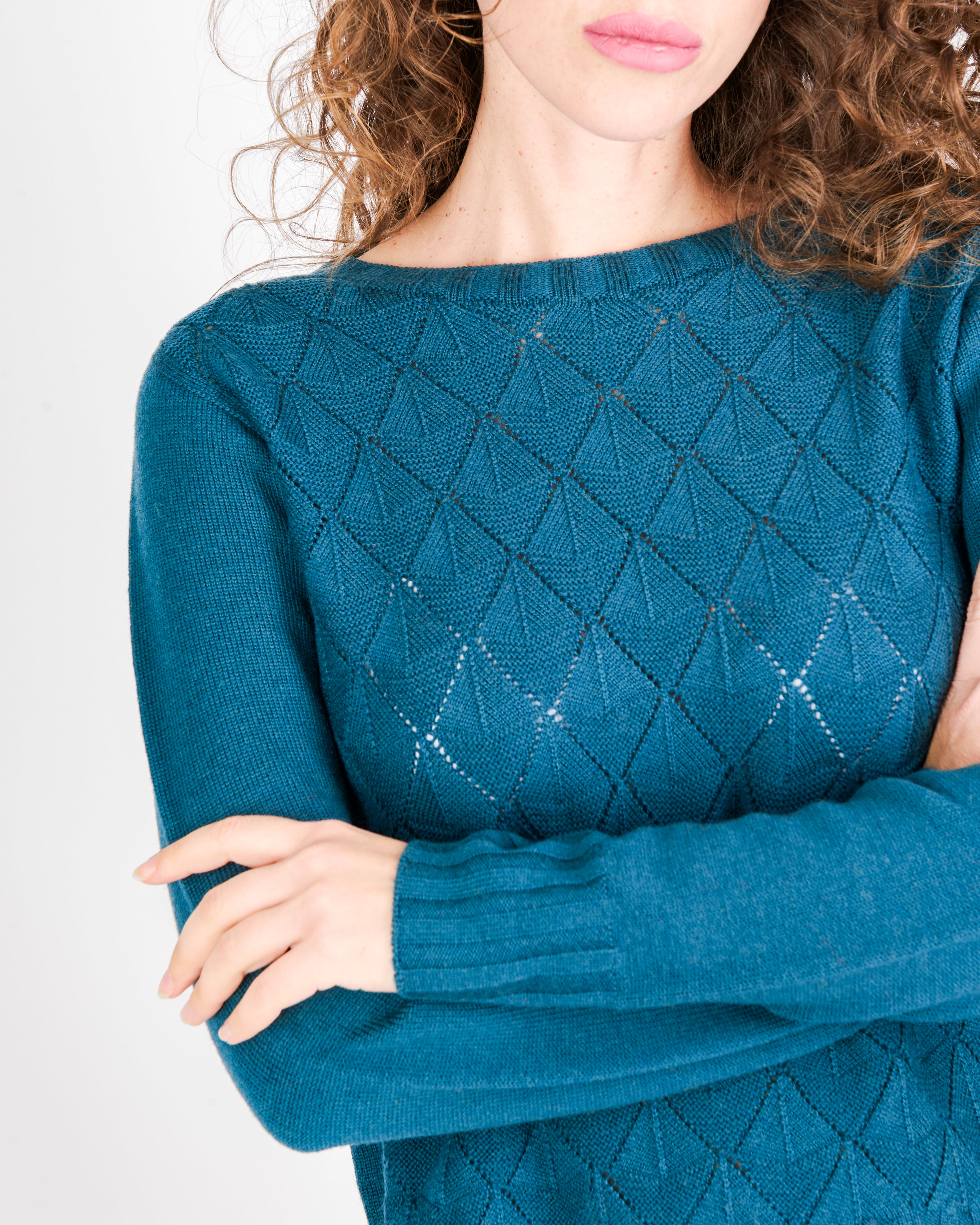 Maglia paricollo pura lana rombi VENTAGLIETTI
