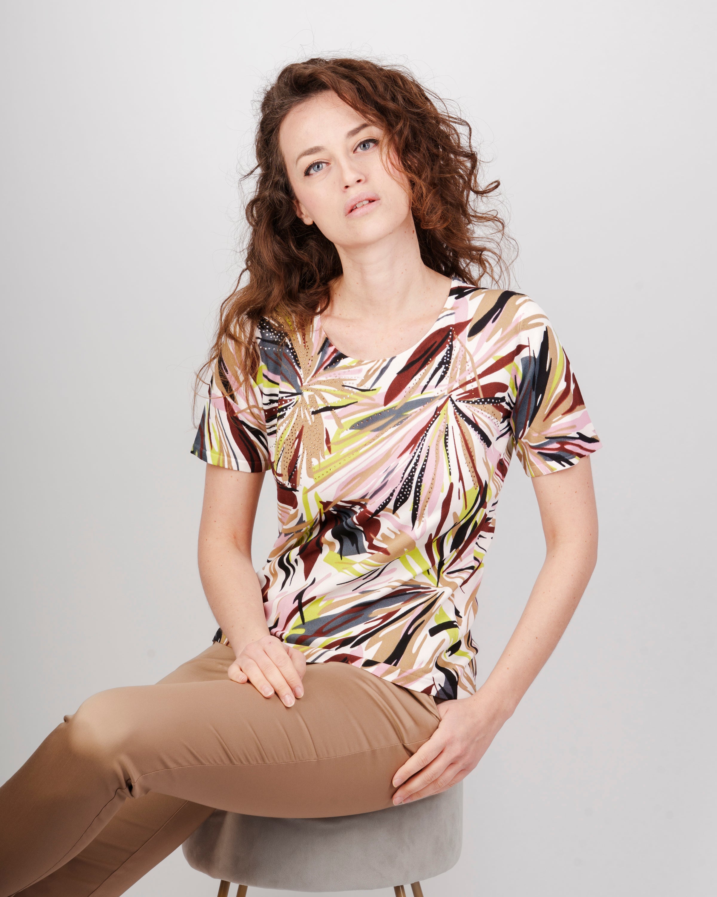 Maglia in viscosa fantasi L828