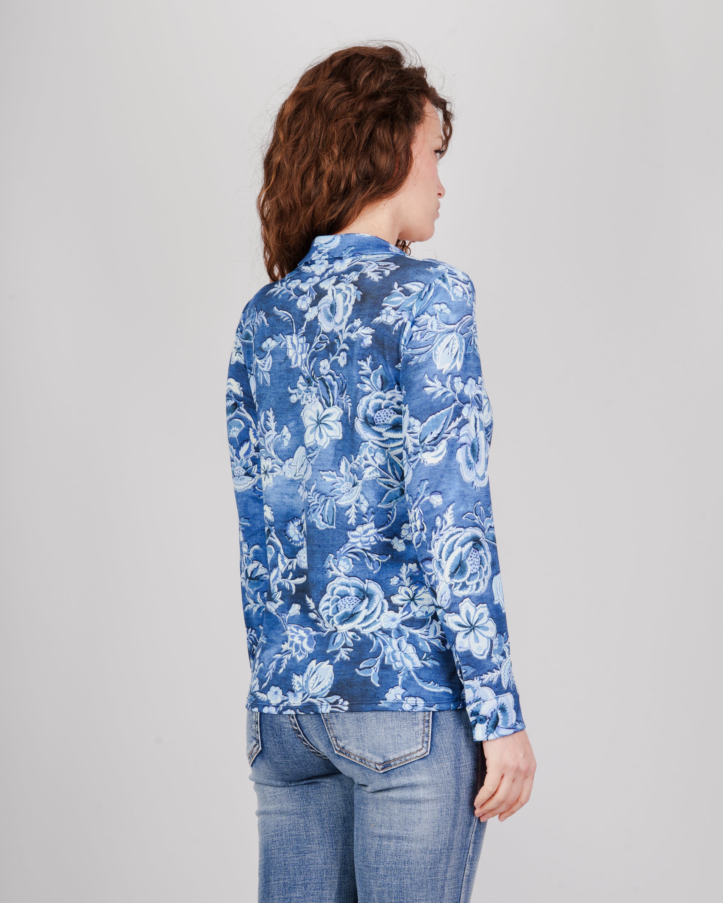 Camicia in Jersey COTONELLA BLU
