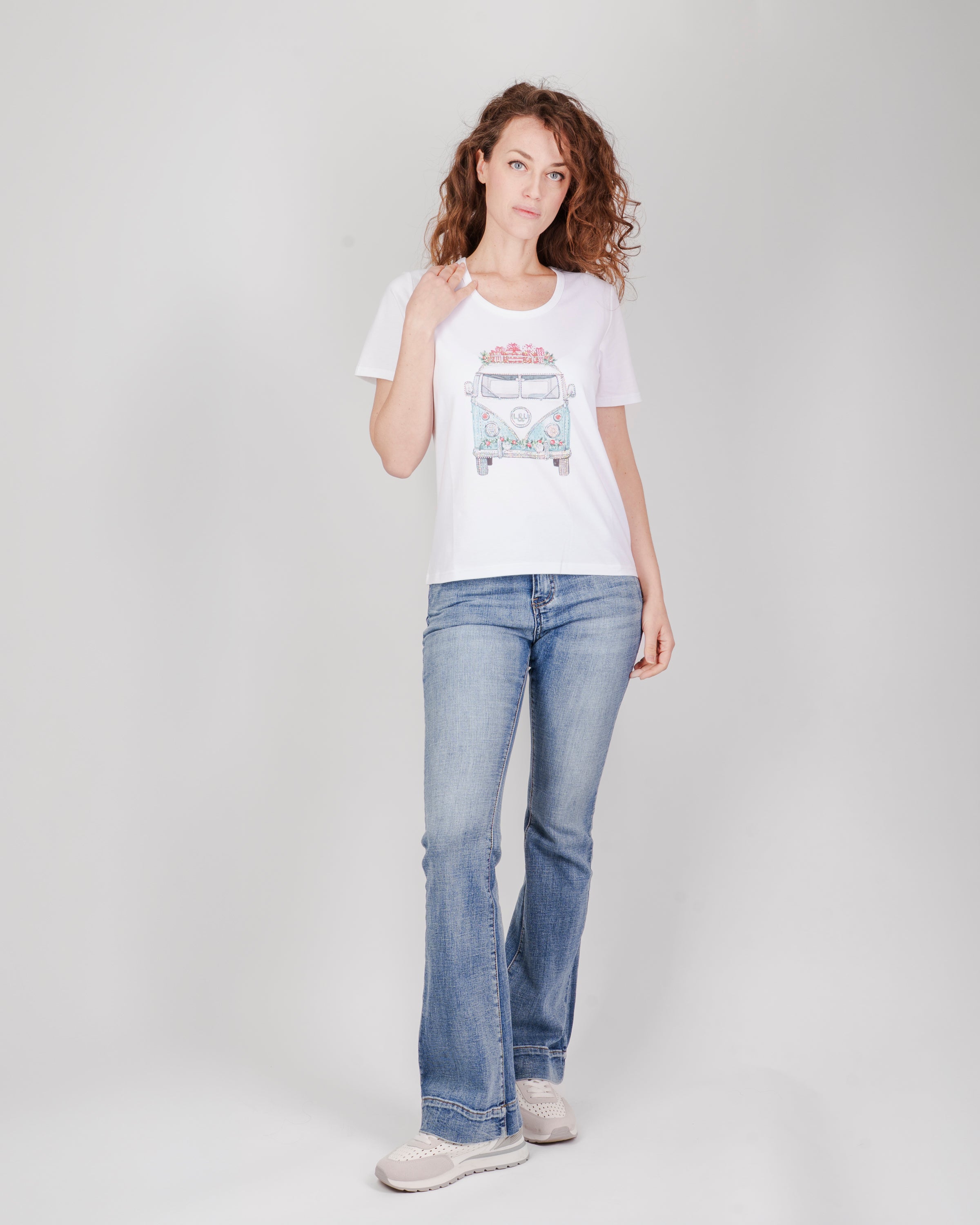 Maglia scollo Madonna stampa macchina 5525