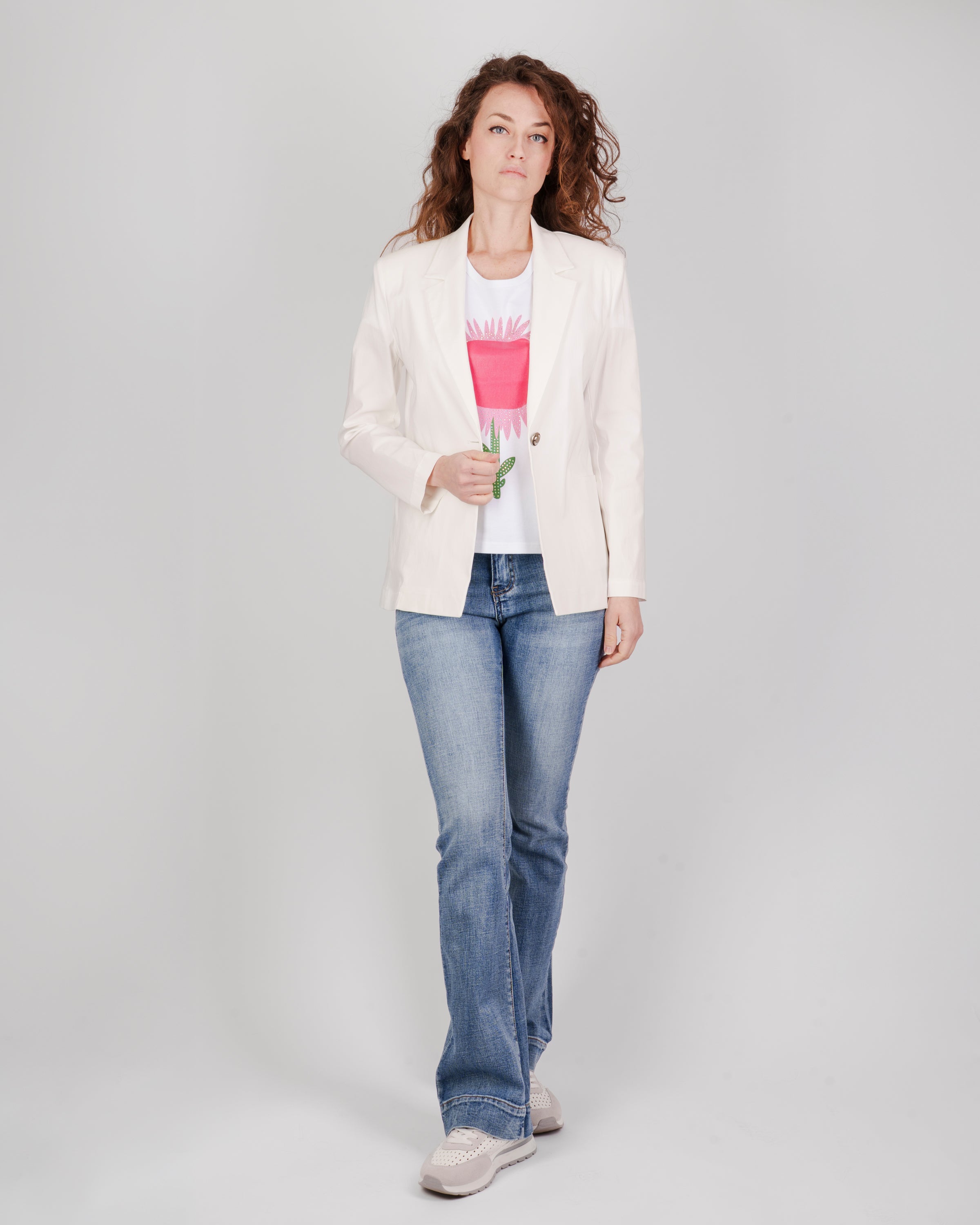 Giacca sfoderata elasticizzata bottone BIMBA