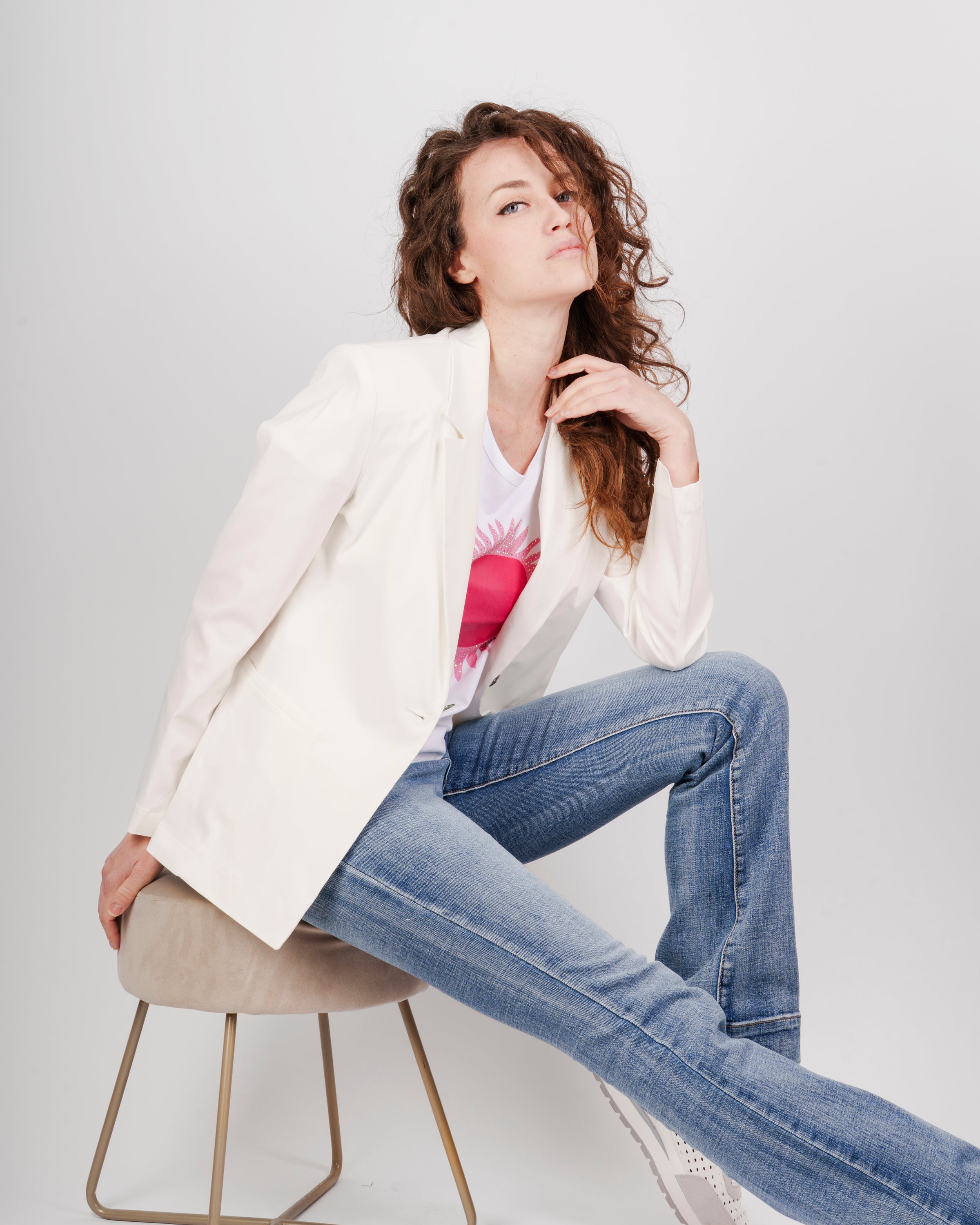 Giacca sfoderata elasticizzata bottone BIMBA