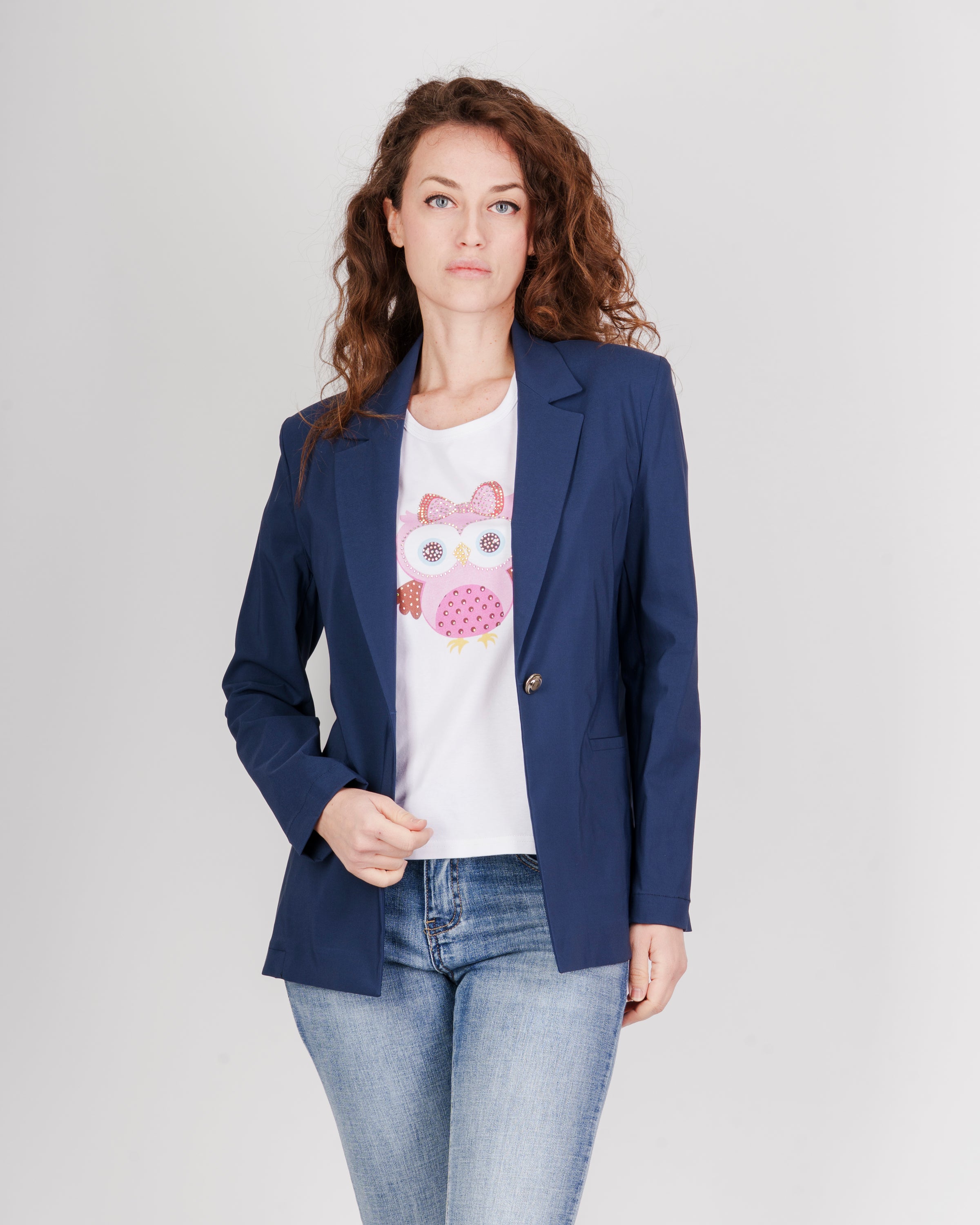 Giacca sfoderata elasticizzata bottone BIMBA