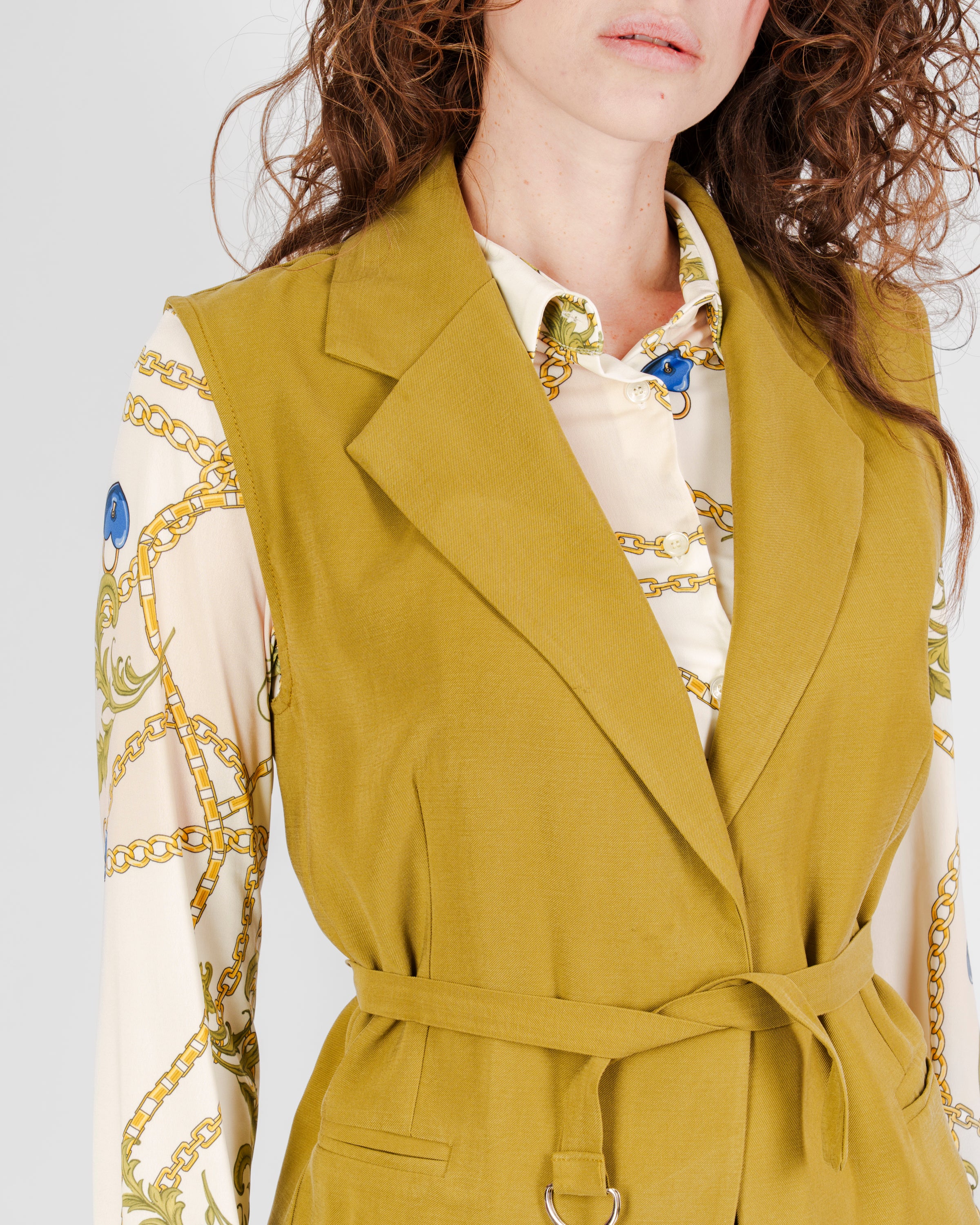 Giacca Gilet bottone e cinta 7013/36