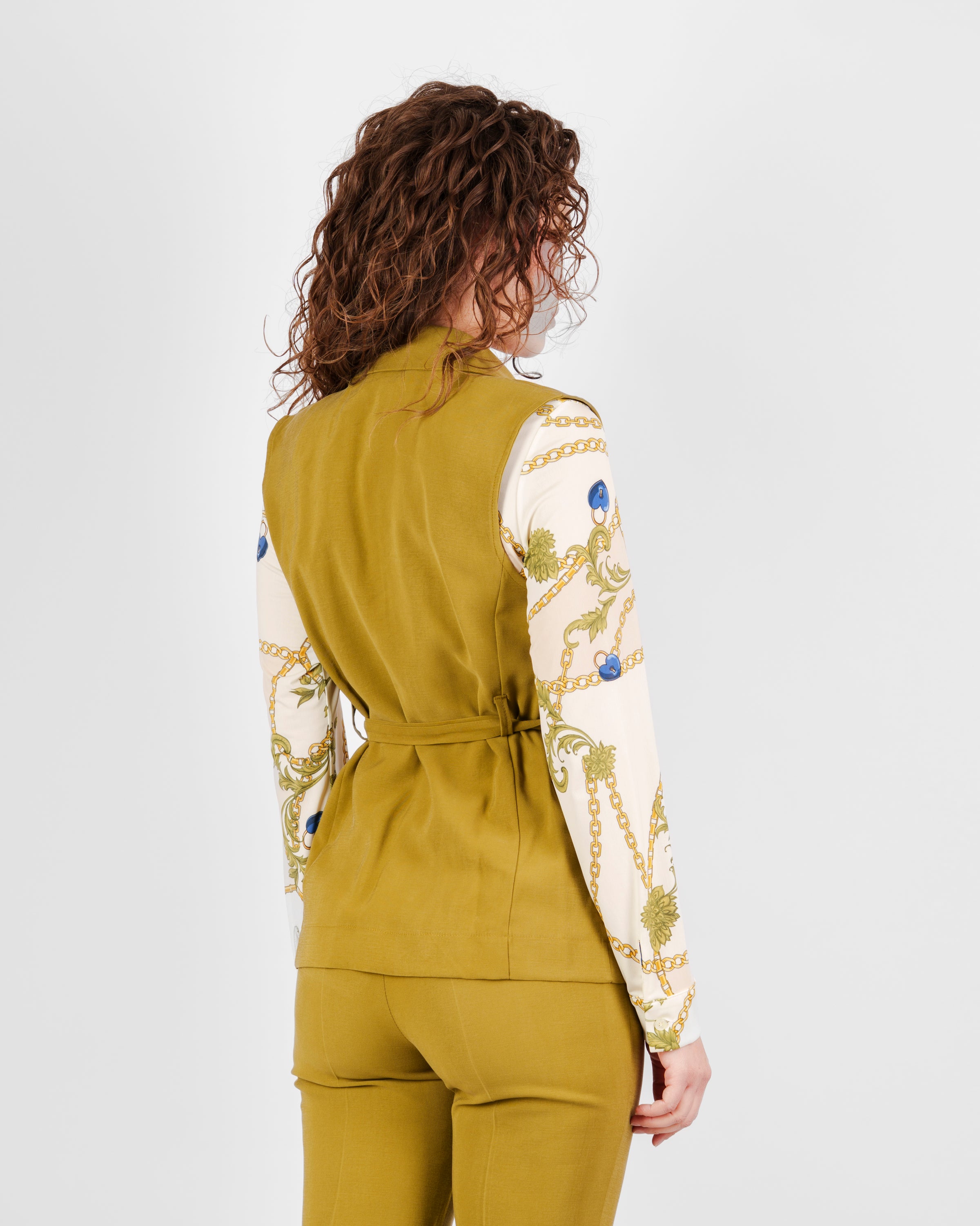 Giacca Gilet bottone e cinta 7013/36