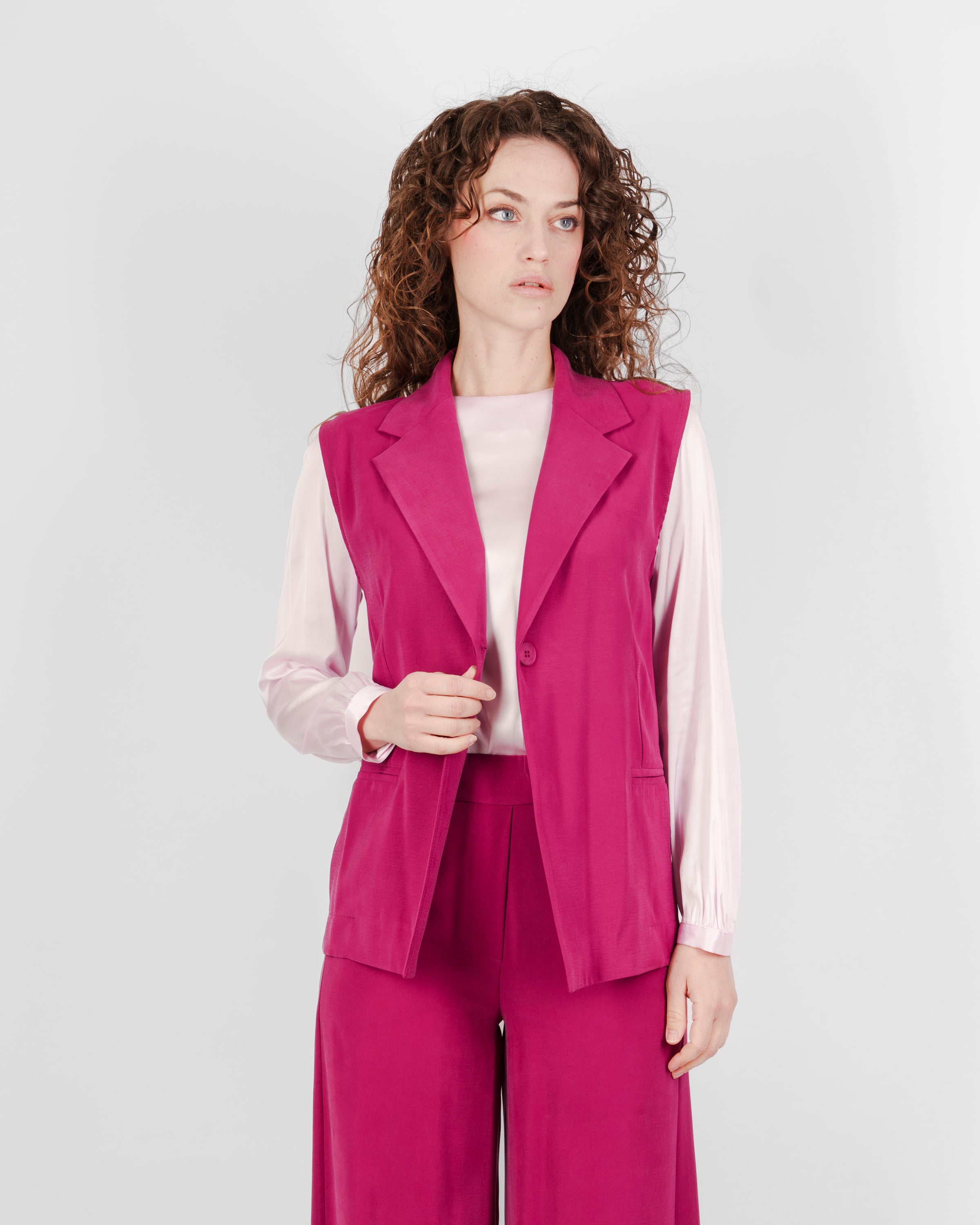 Giacca Gilet bottone e cinta 7013/36