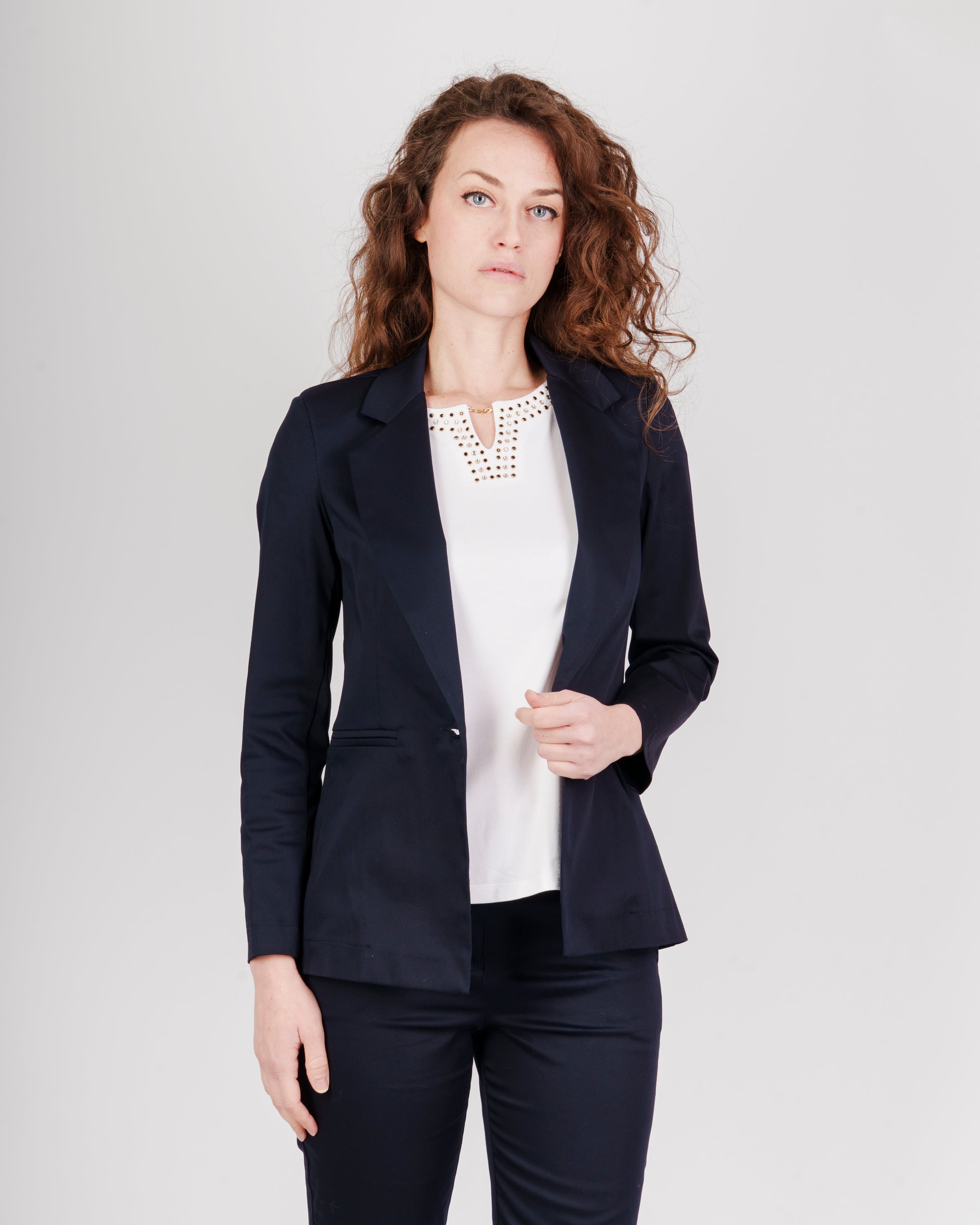 Blazer in rasatello di cotone 5007/31
