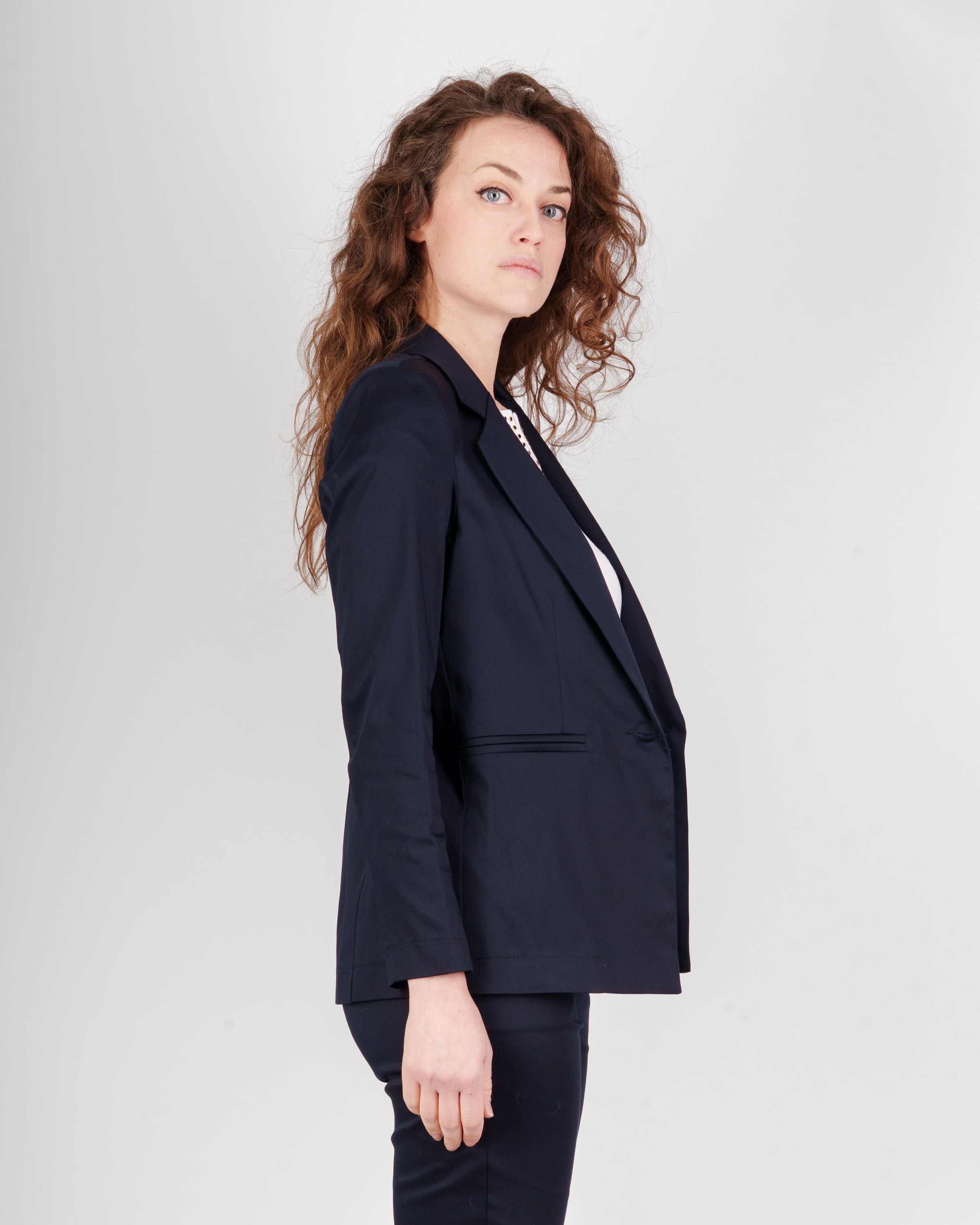 Blazer in rasatello di cotone 5007/31