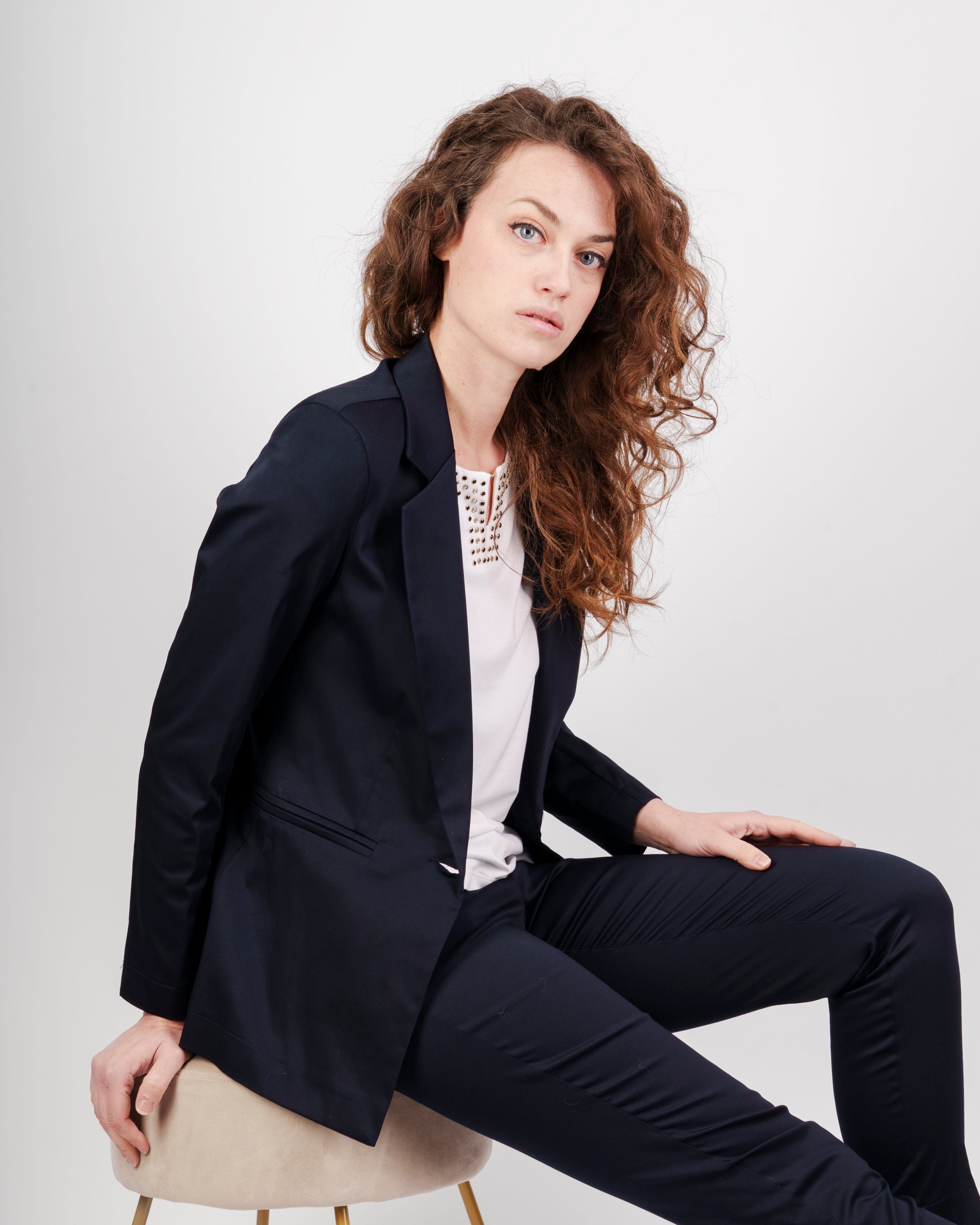Blazer in rasatello di cotone 5007/31
