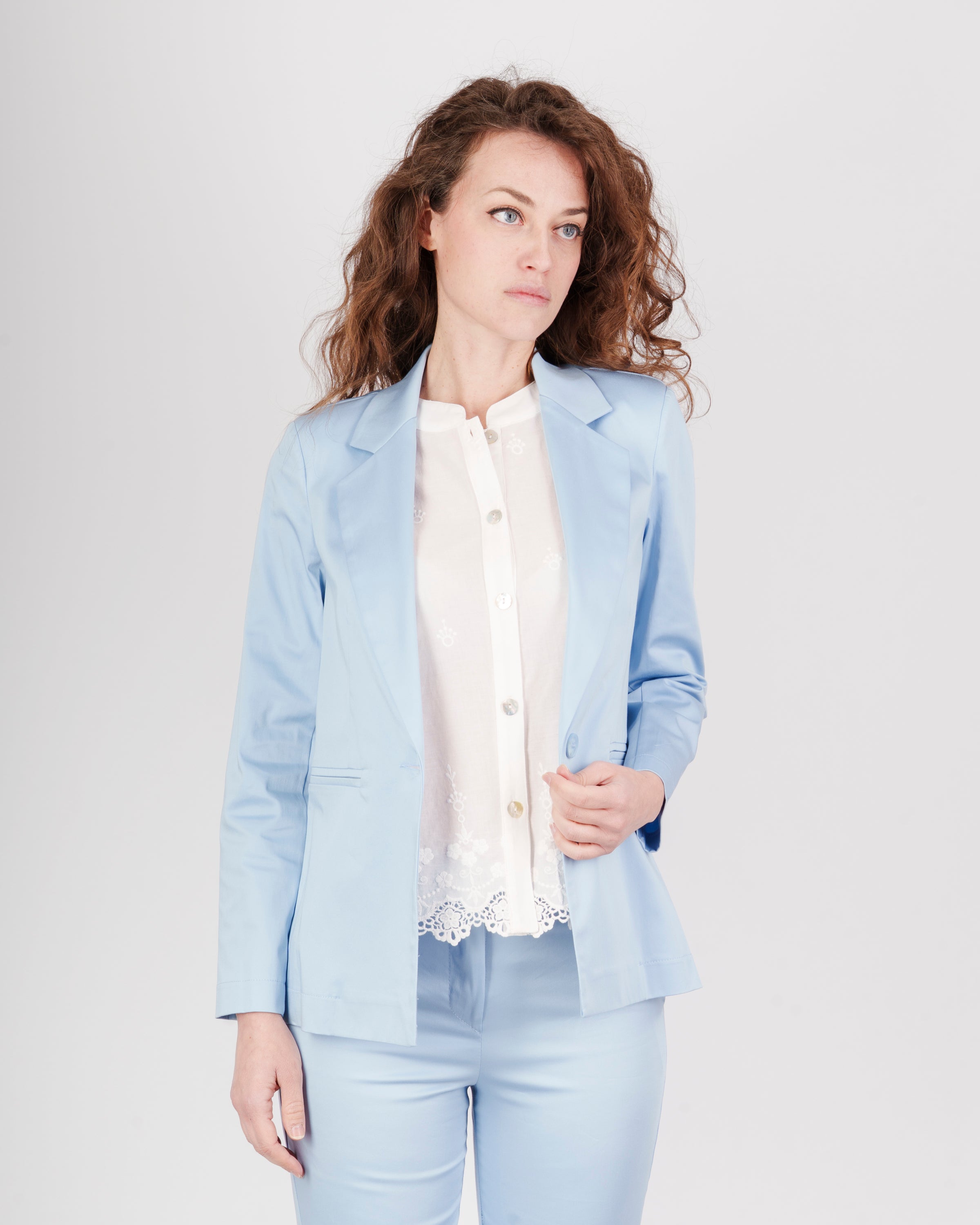 Blazer in rasatello di cotone 5007/31