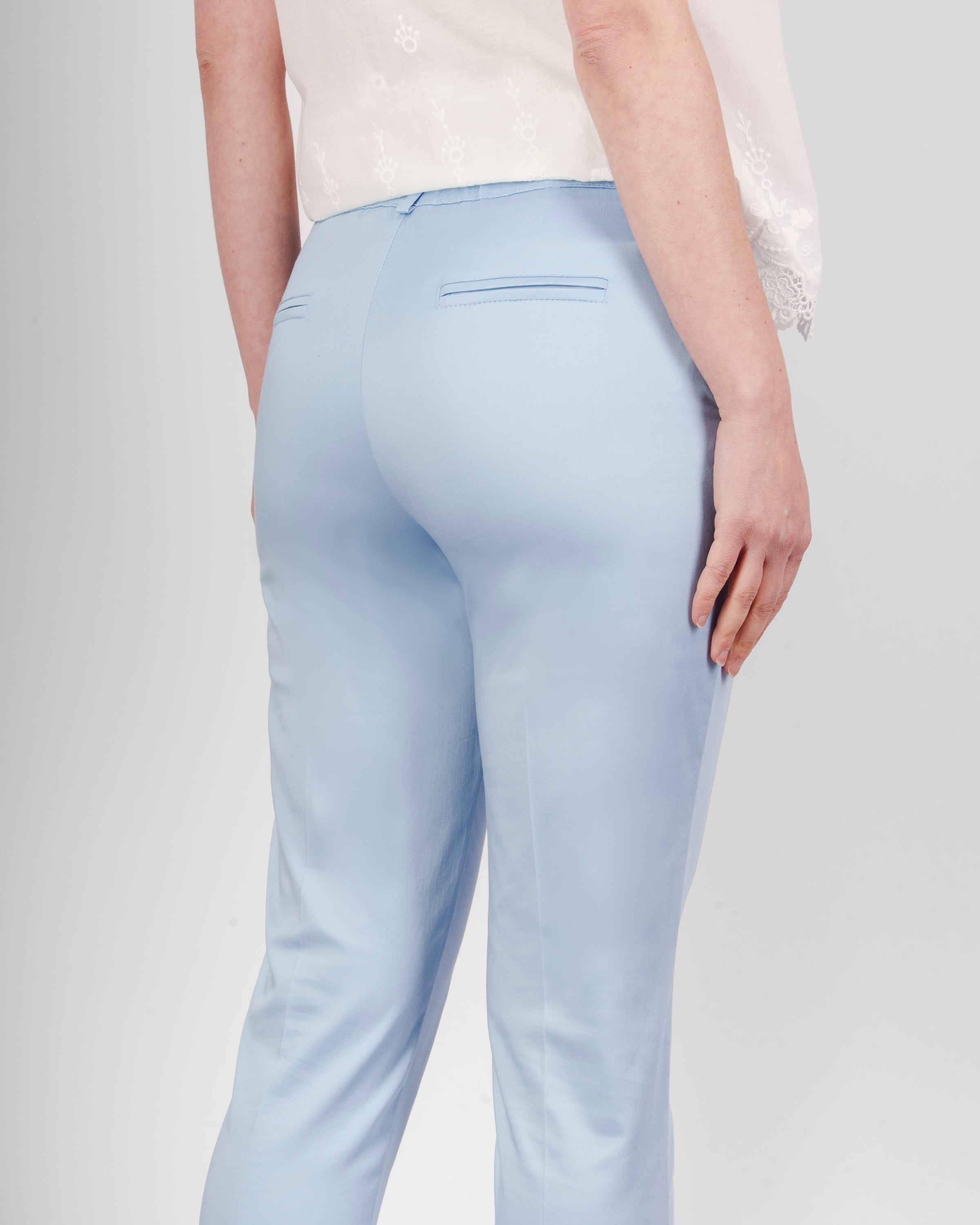 Pantalone rasatello di cotone elastic vita 1019/31