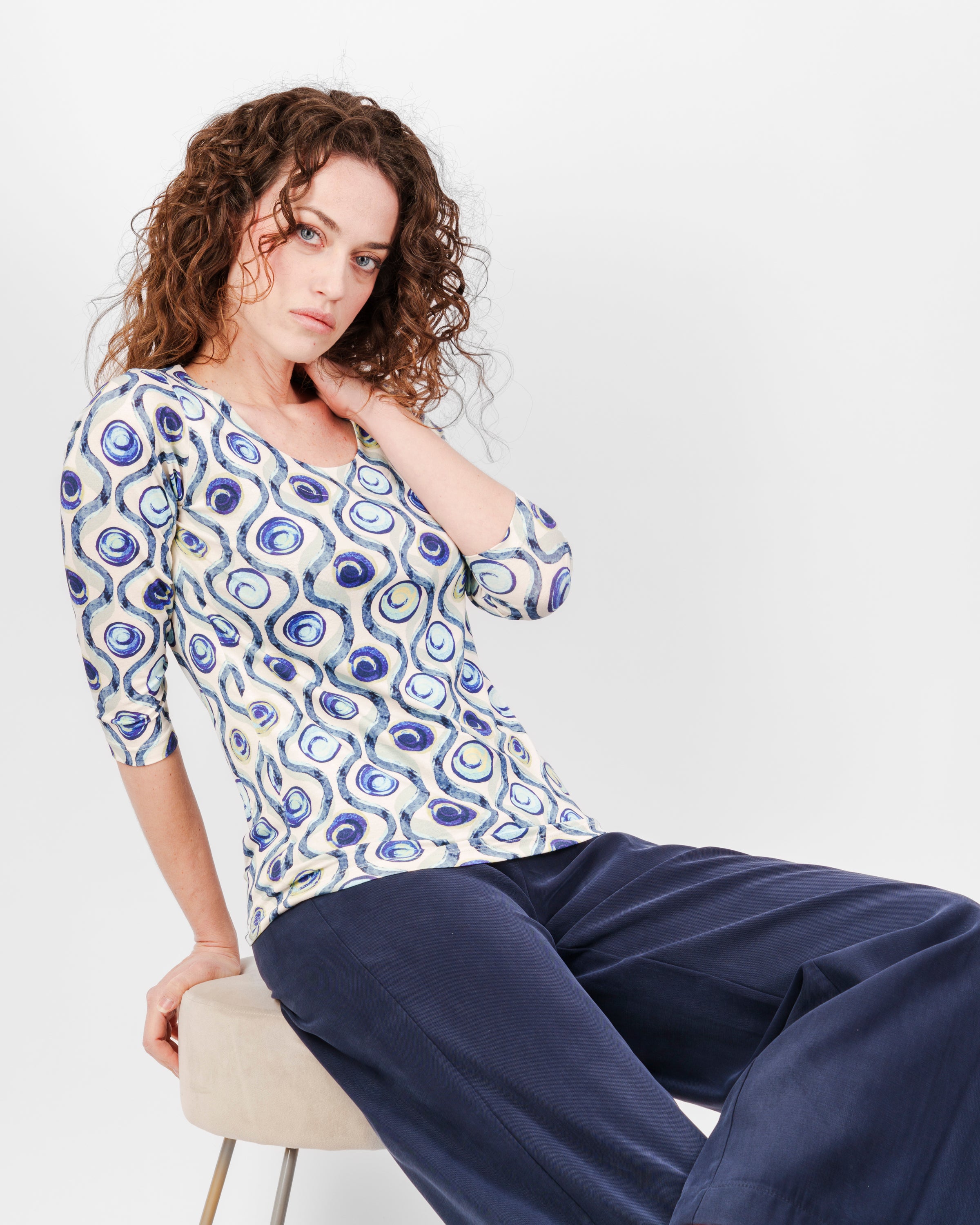 Maglia manica 3/4 scollo lunetta 172030