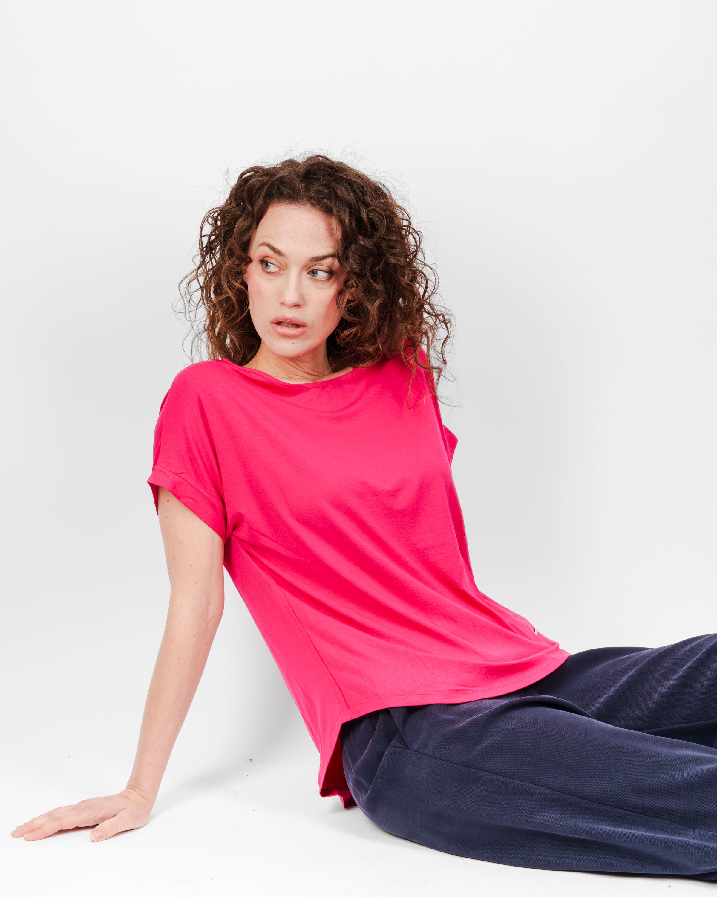 Maglia kimono in viscosa stondata A-05