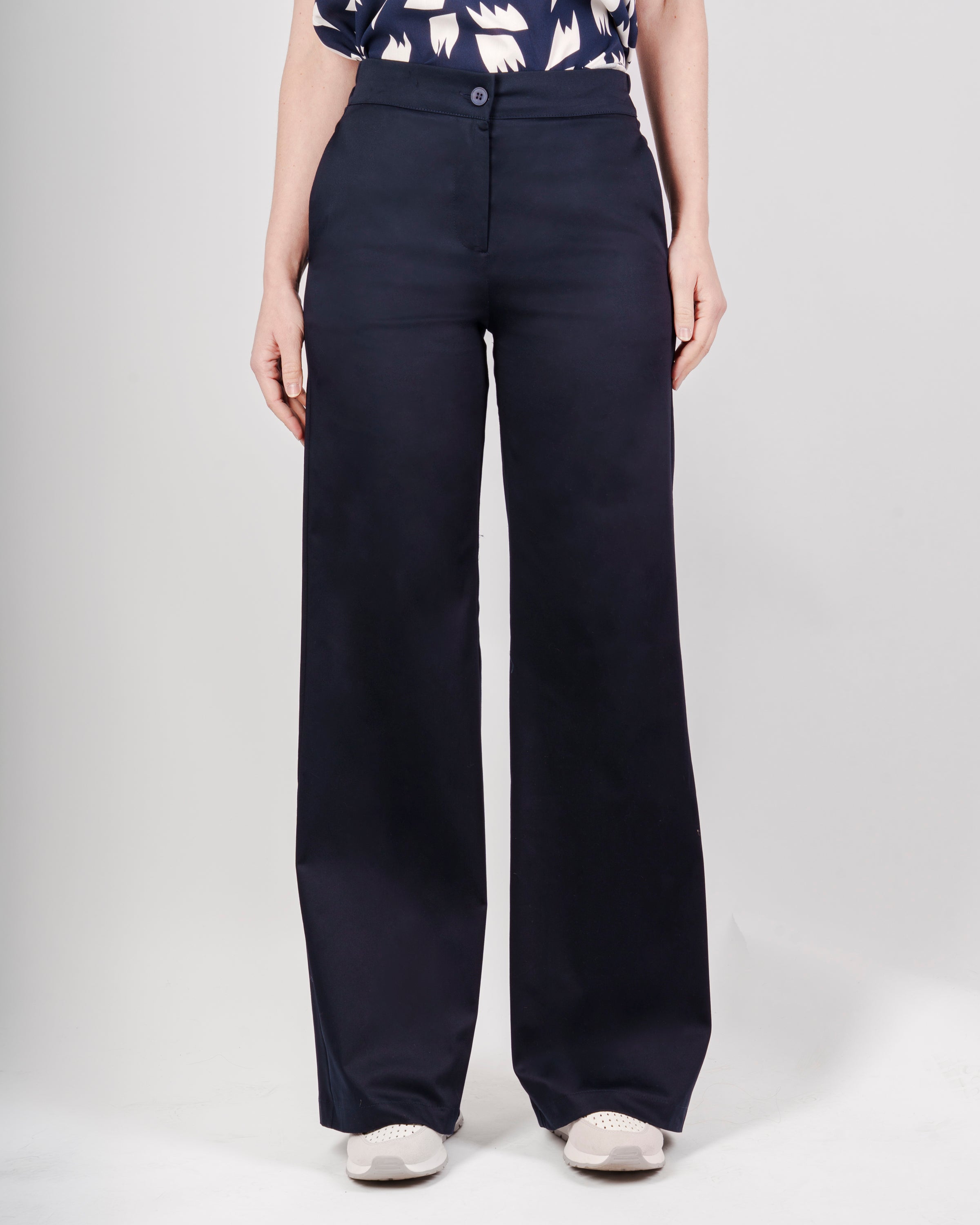 Pantalone rasatello di cotone largo 1001/31