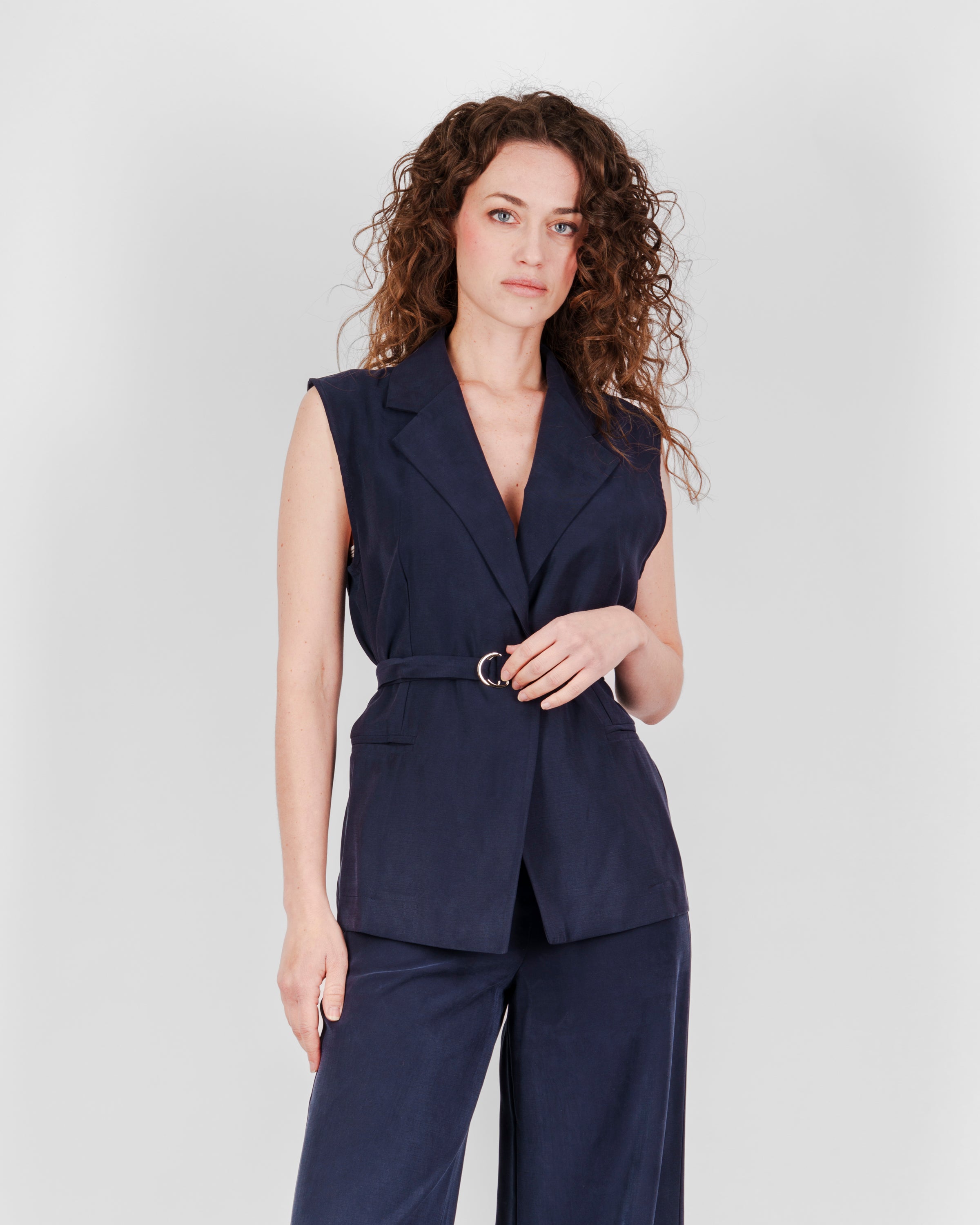 Giacca Gilet bottone e cinta 7013/36