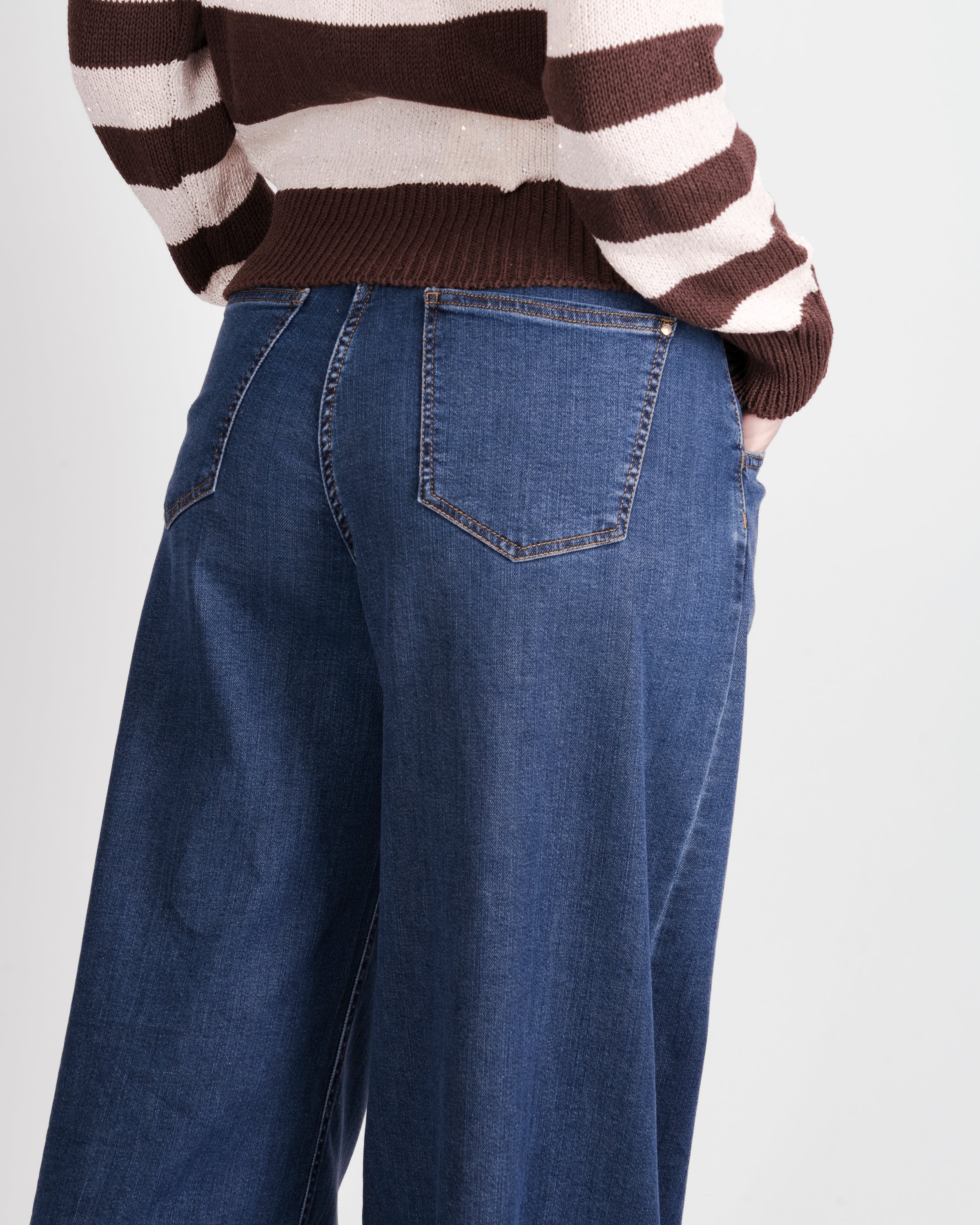 Jeans denim super stretch gamba larga HEMMA