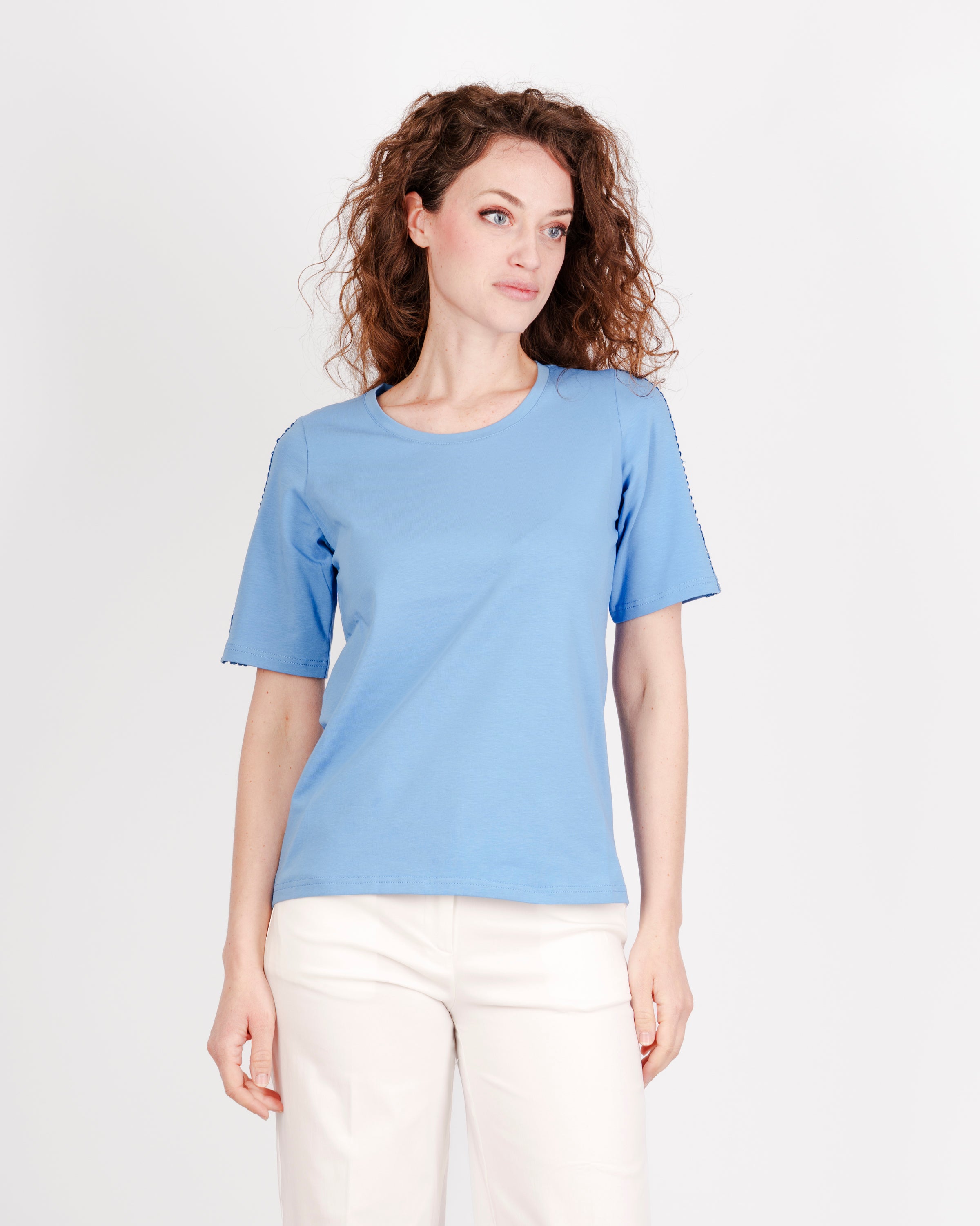 Maglia in jersey M/M macramè maniche S-151