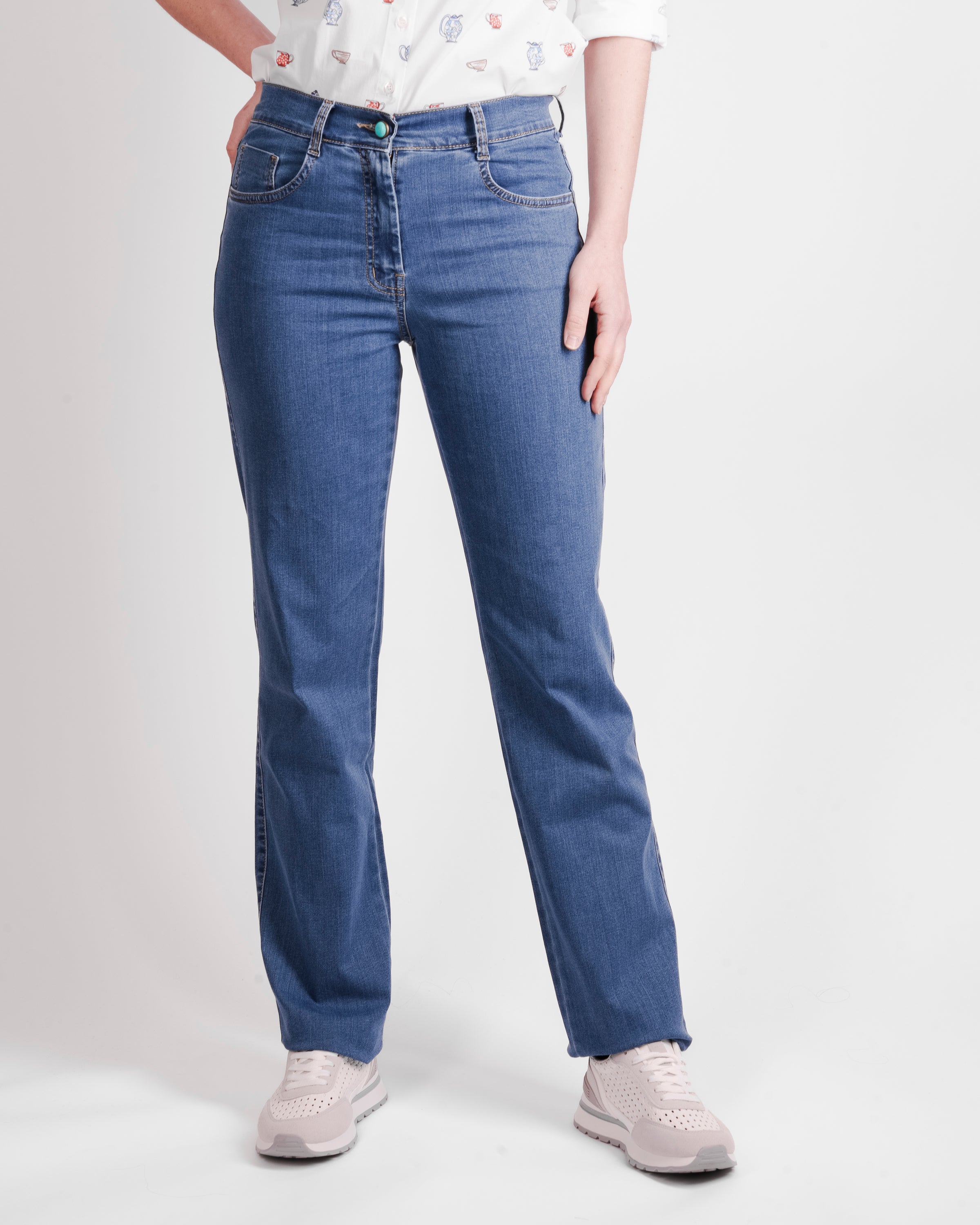 Jeans 5 tasche stretch vest. regolare PARTON