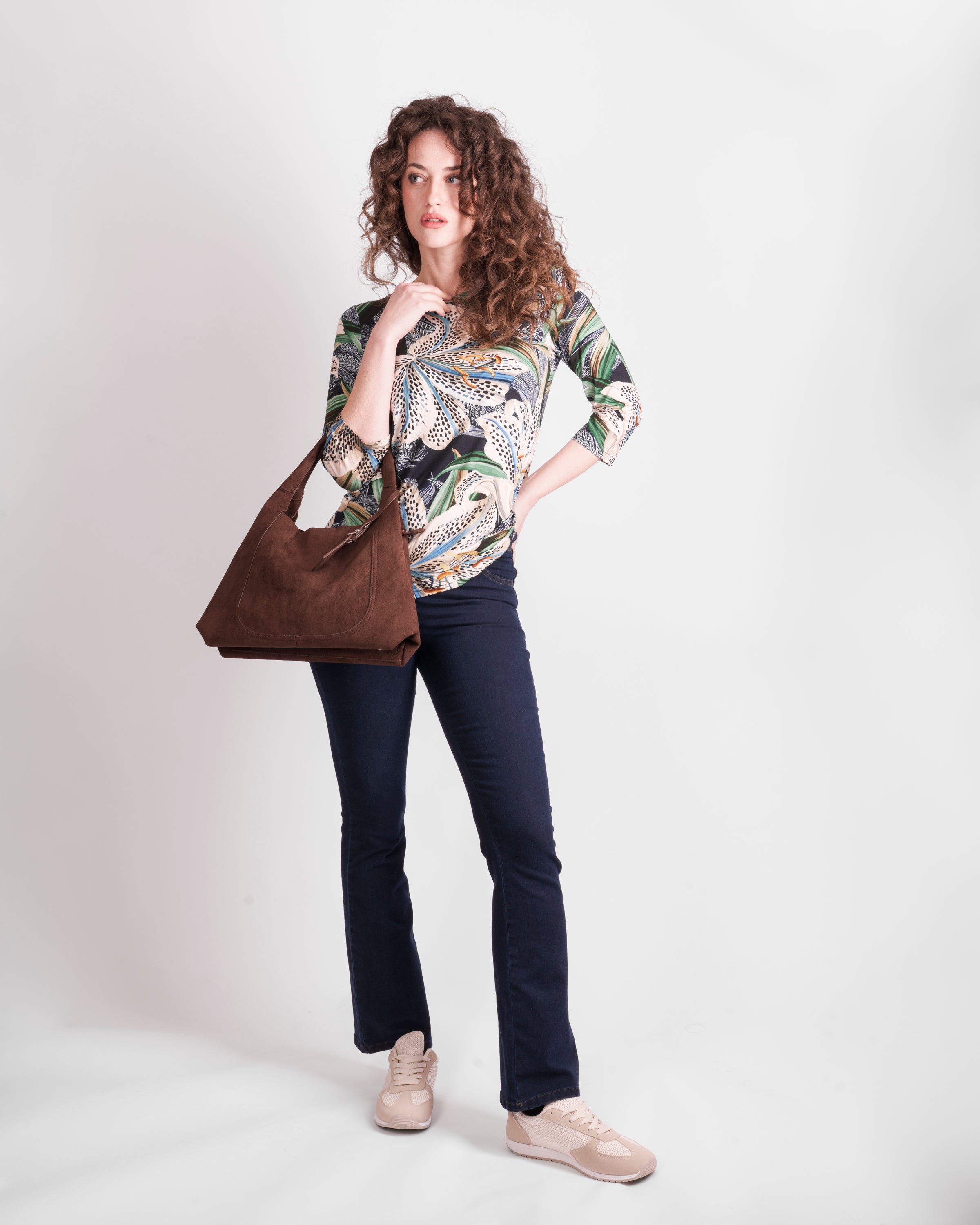 Maglia in jersey manica 3/4 viscosa fantas. 26-155