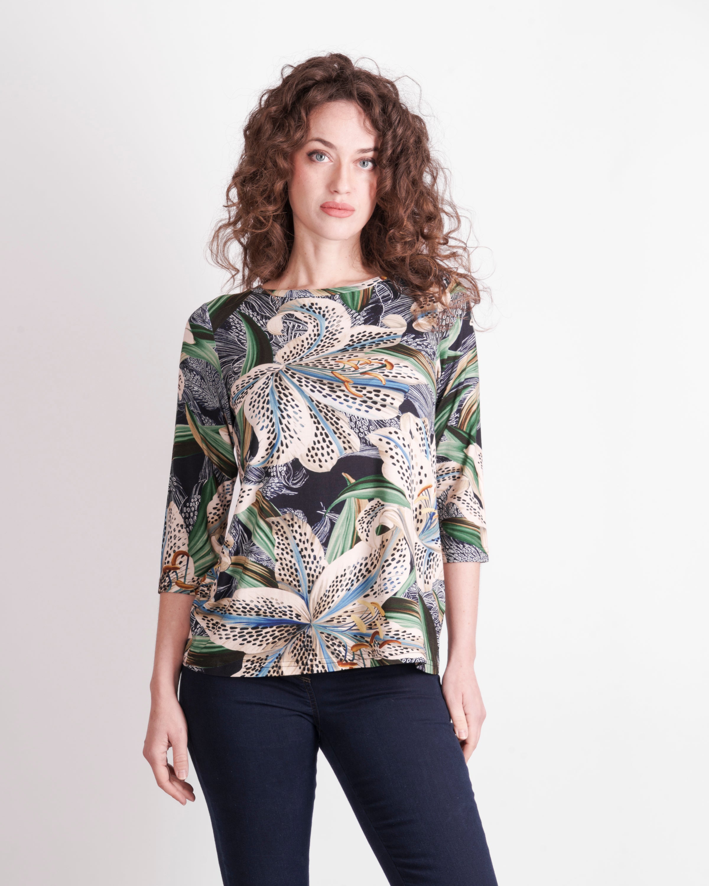 Maglia in jersey manica 3/4 viscosa fantas. 26-155