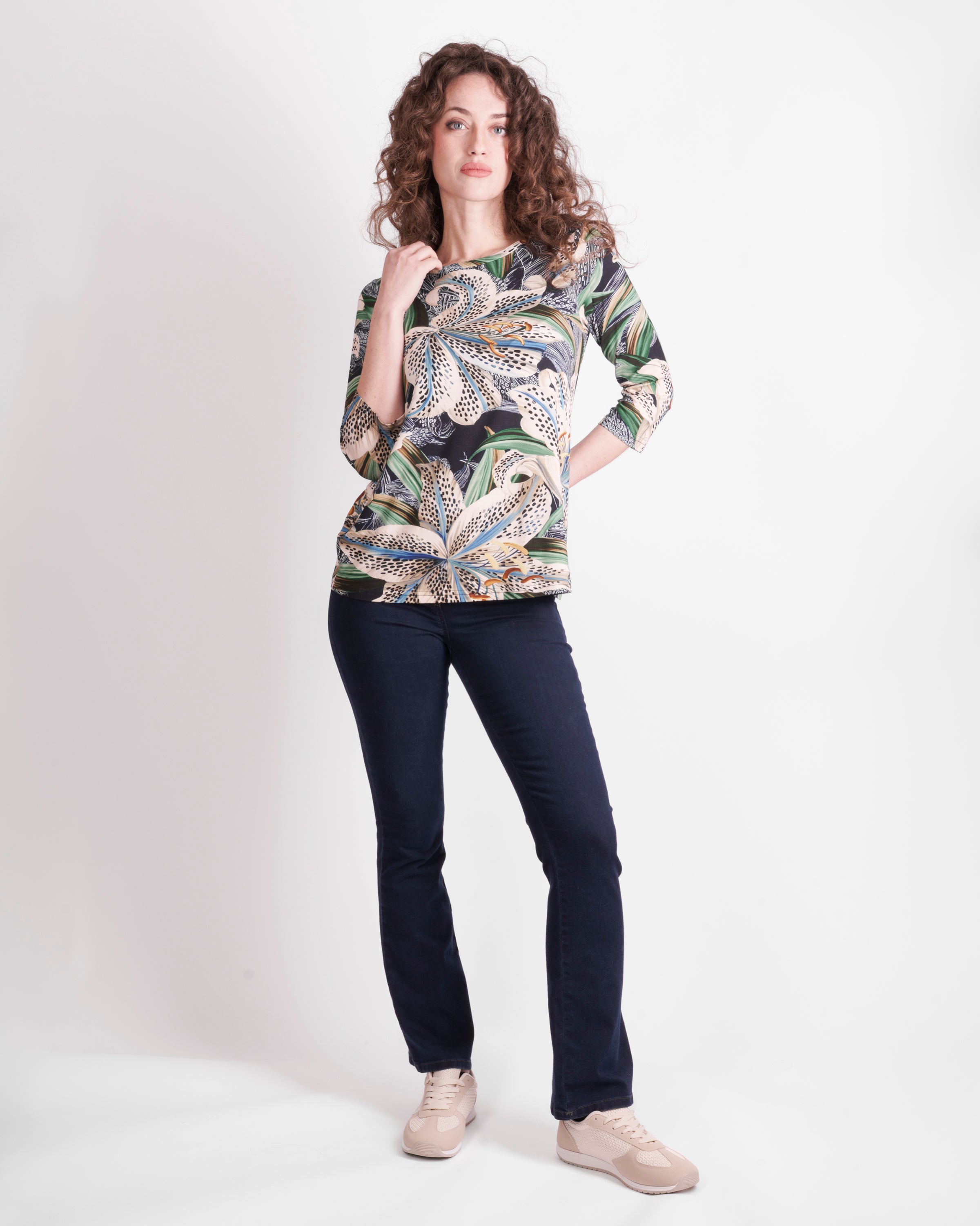 Maglia in jersey manica 3/4 viscosa fantas. 26-155