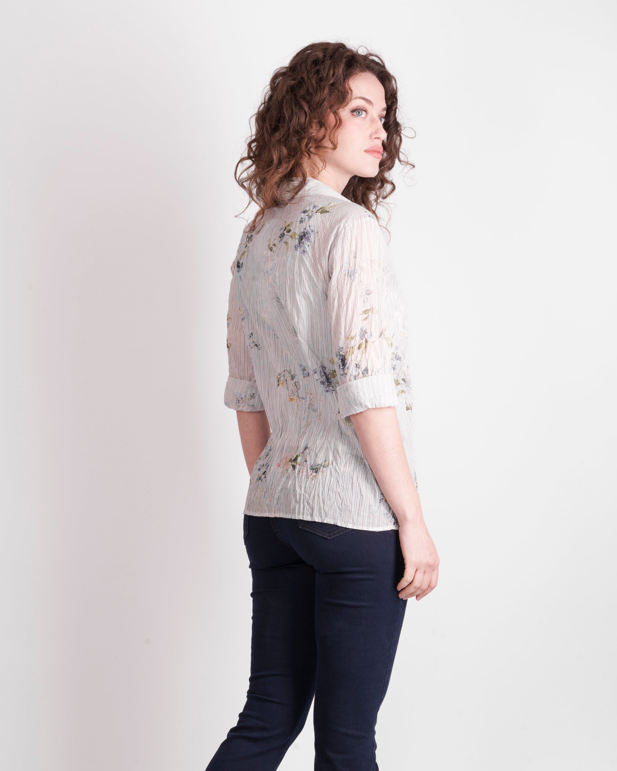 Camicia cotone con Top stessa fantasia 26-145