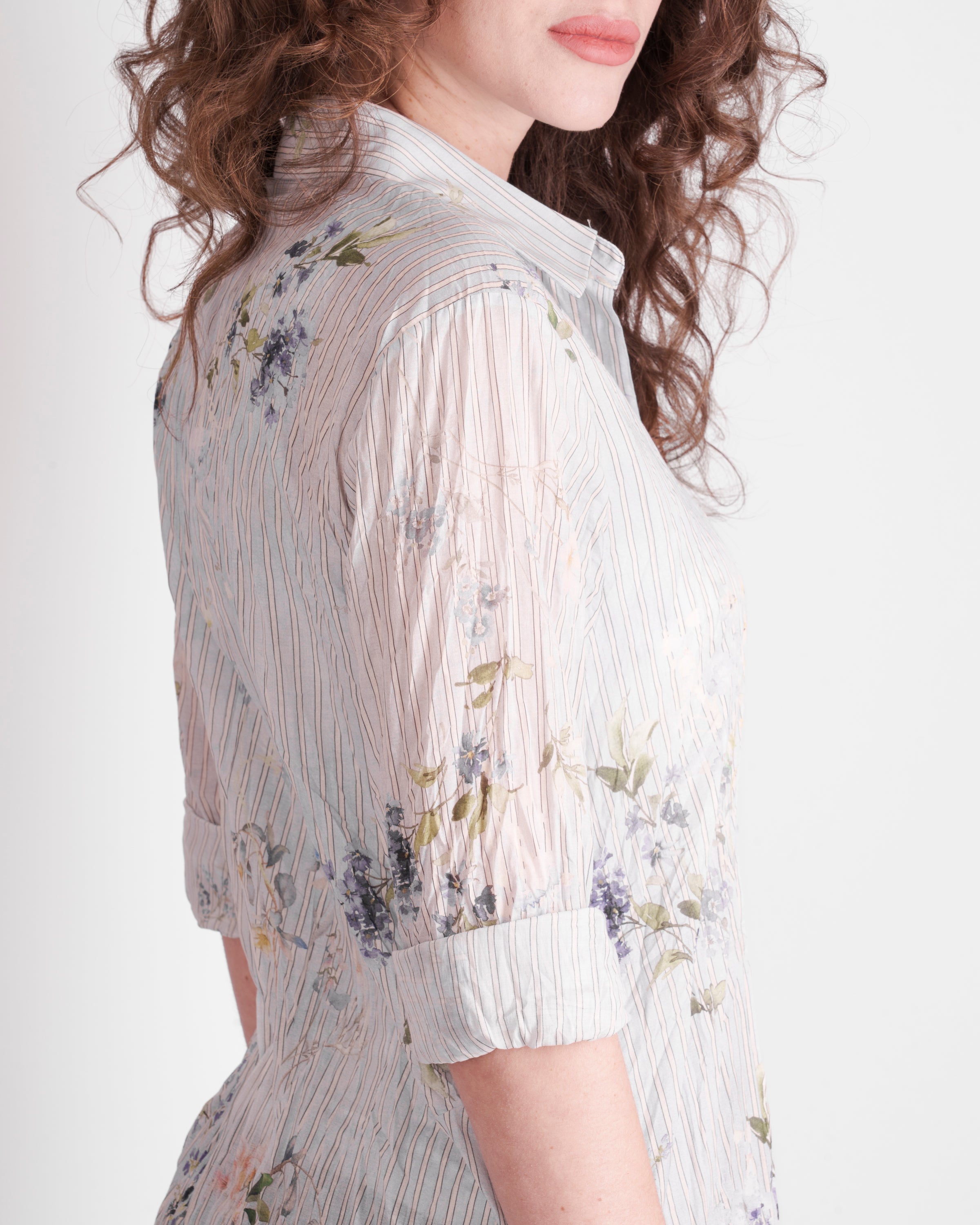 Camicia cotone con Top stessa fantasia 26-145