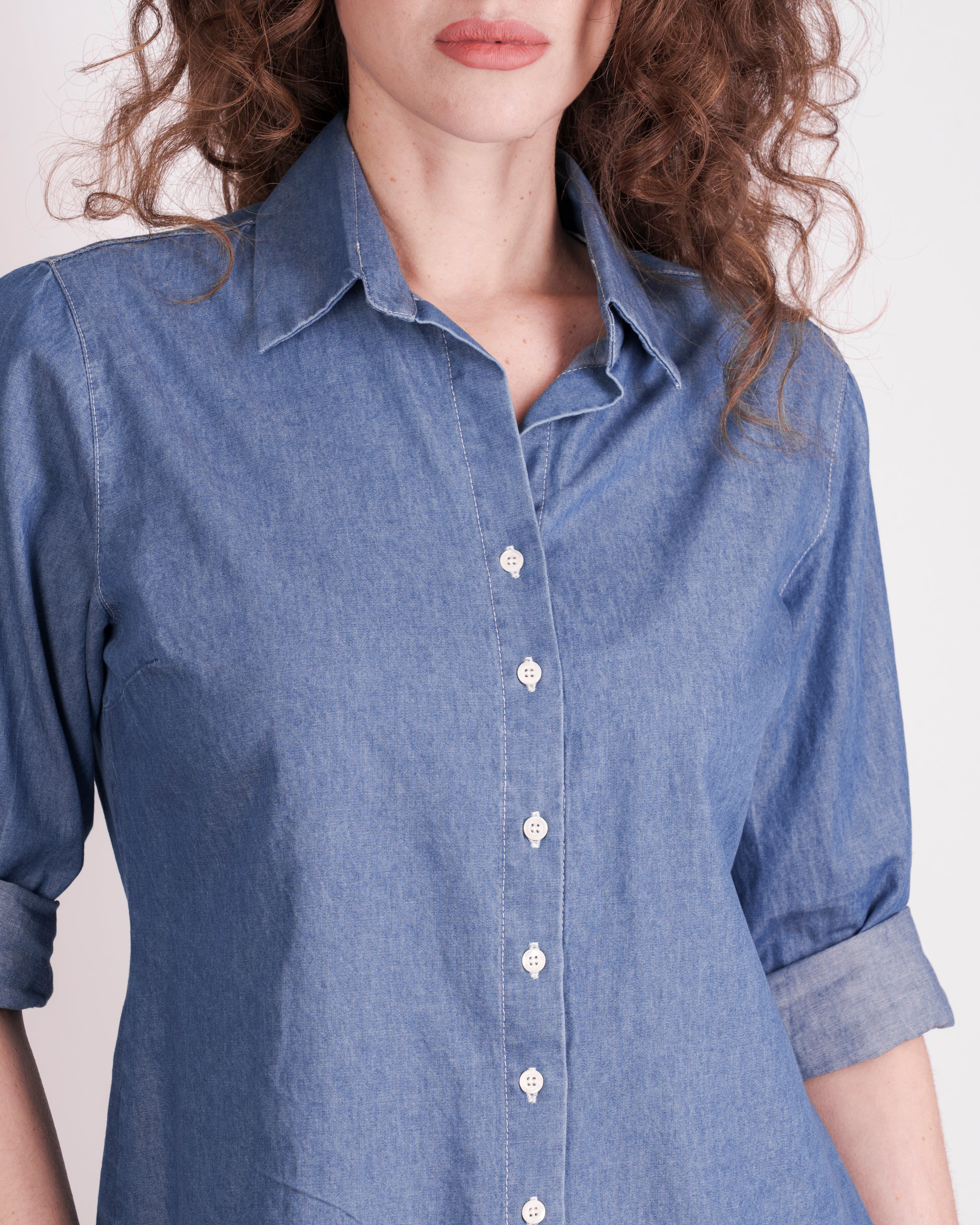 Camicia jeans in cotone 26-35