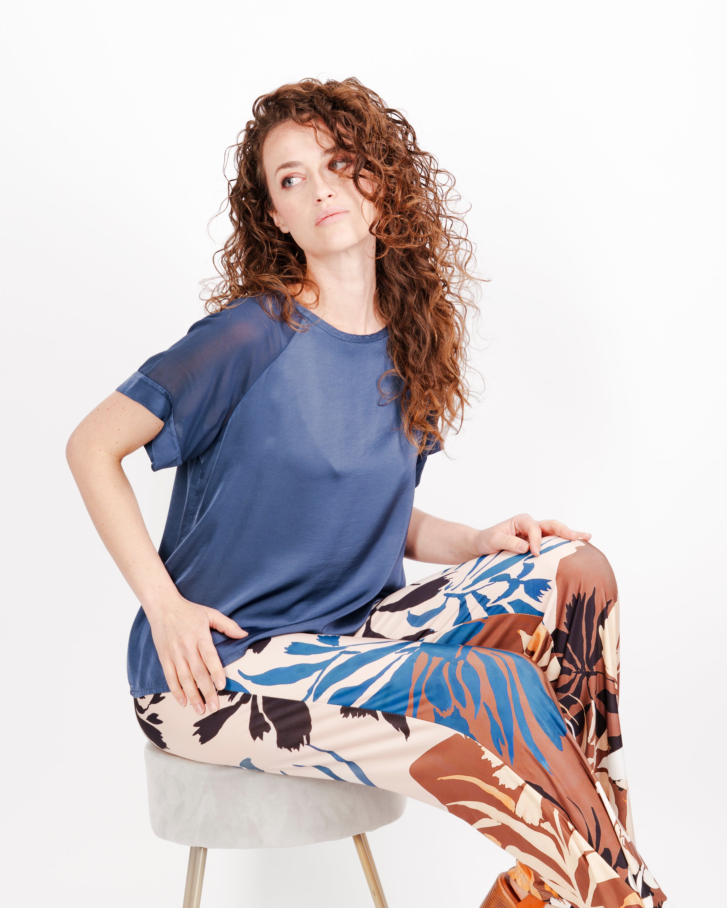 Blusa Edas inserto georgette VERSUS