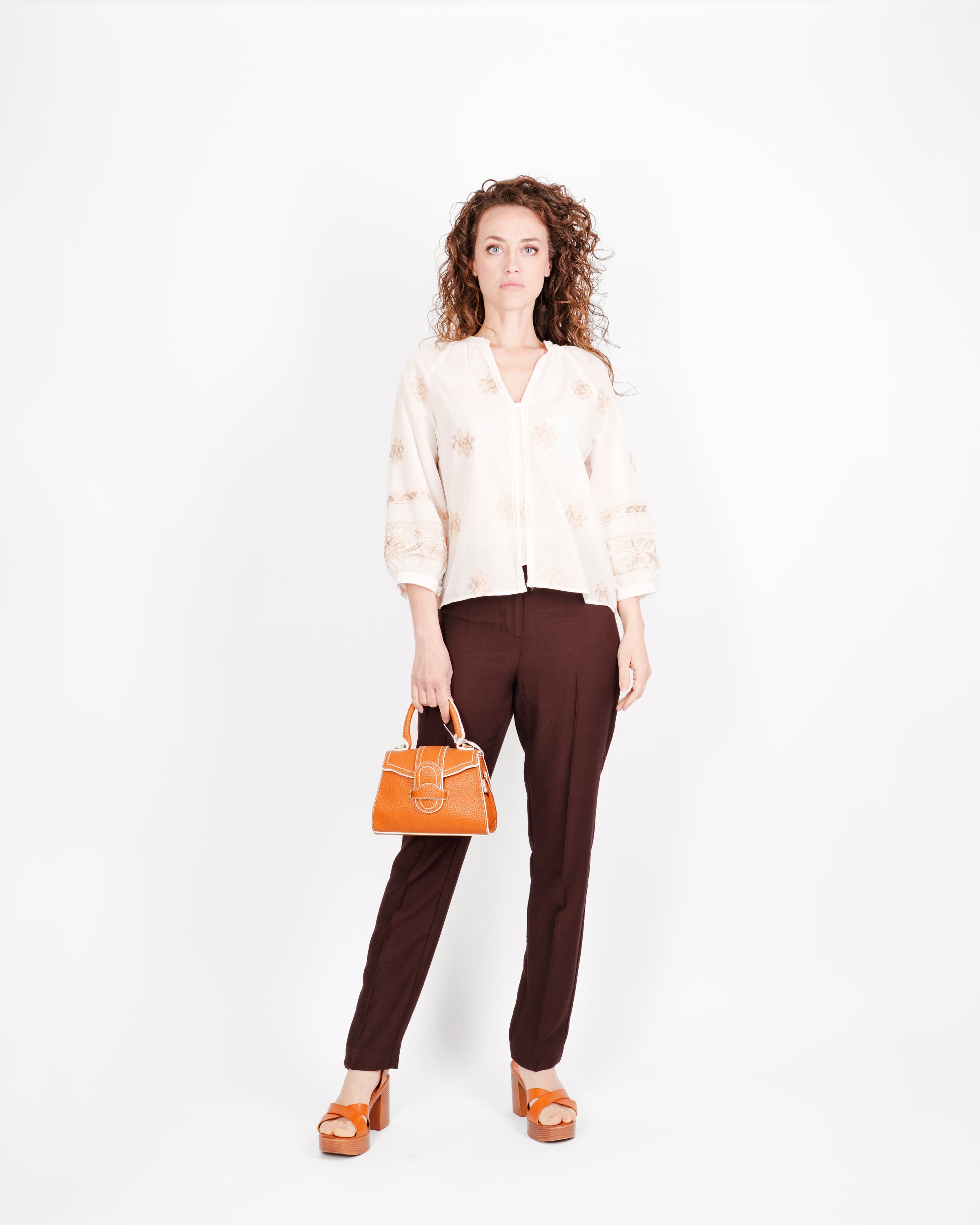 Pantalone Edas stretto crinkle CERRO