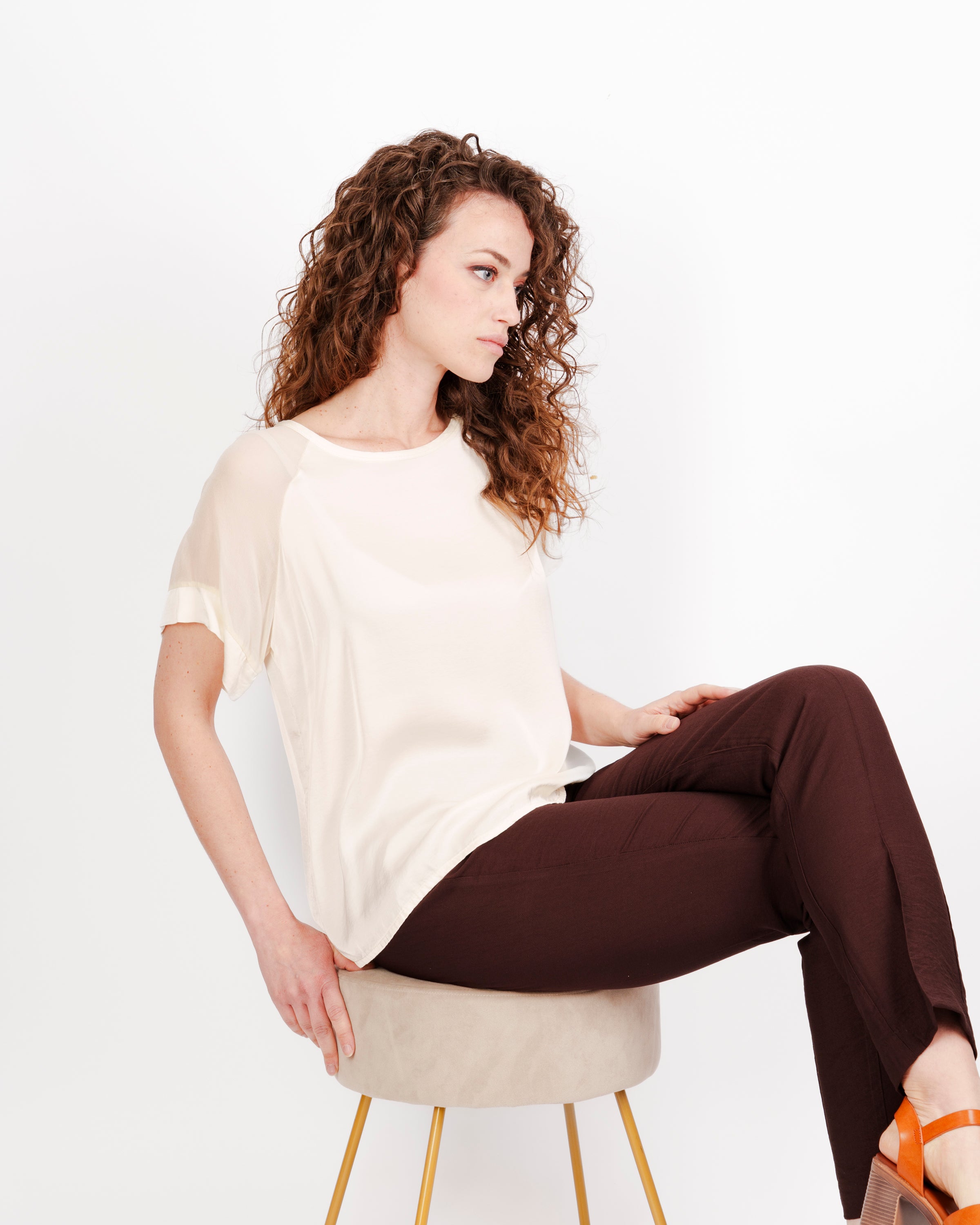 Blusa Edas inserto georgette VERSUS