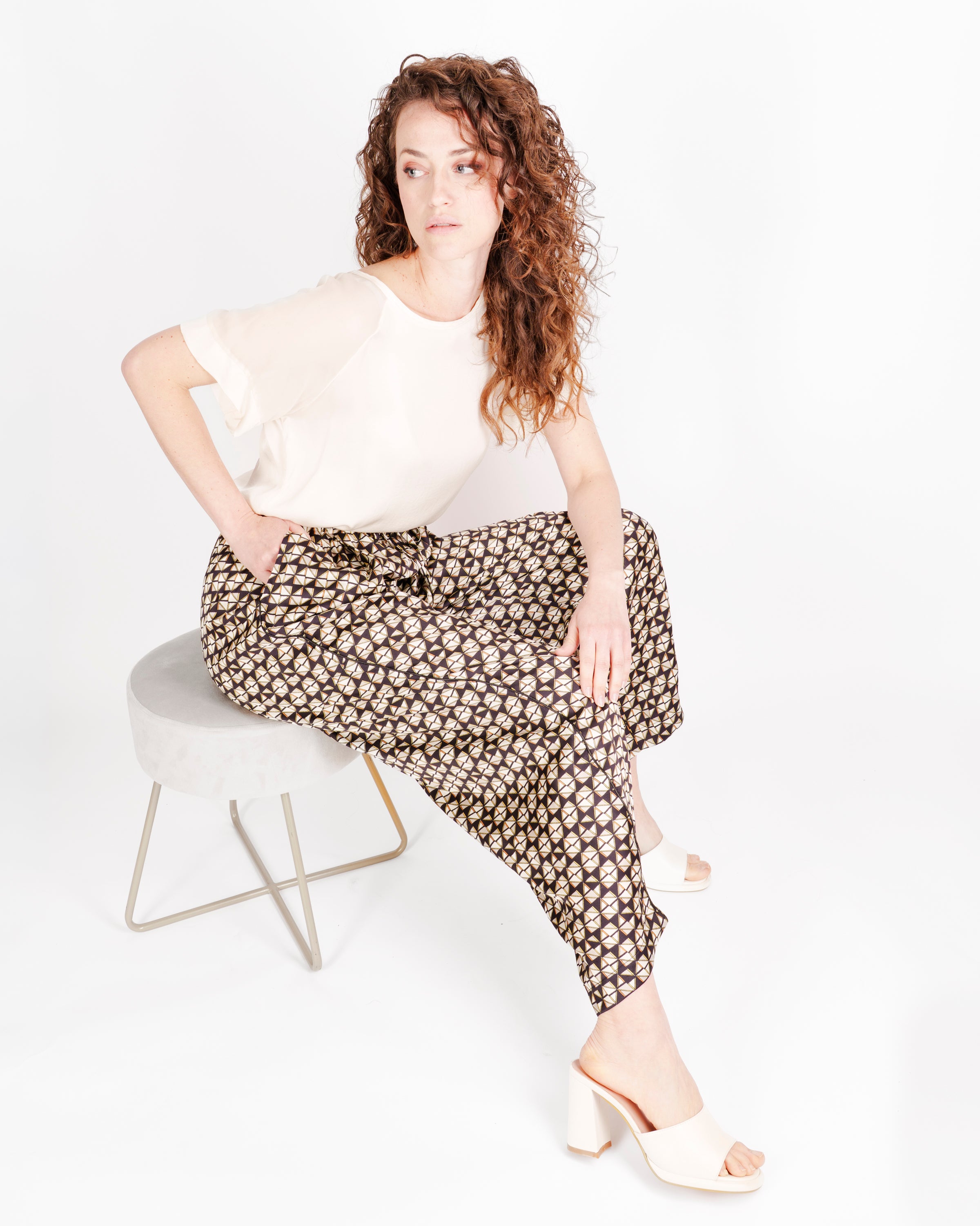 Pantalone Edas uovo con puiping SAZIARE