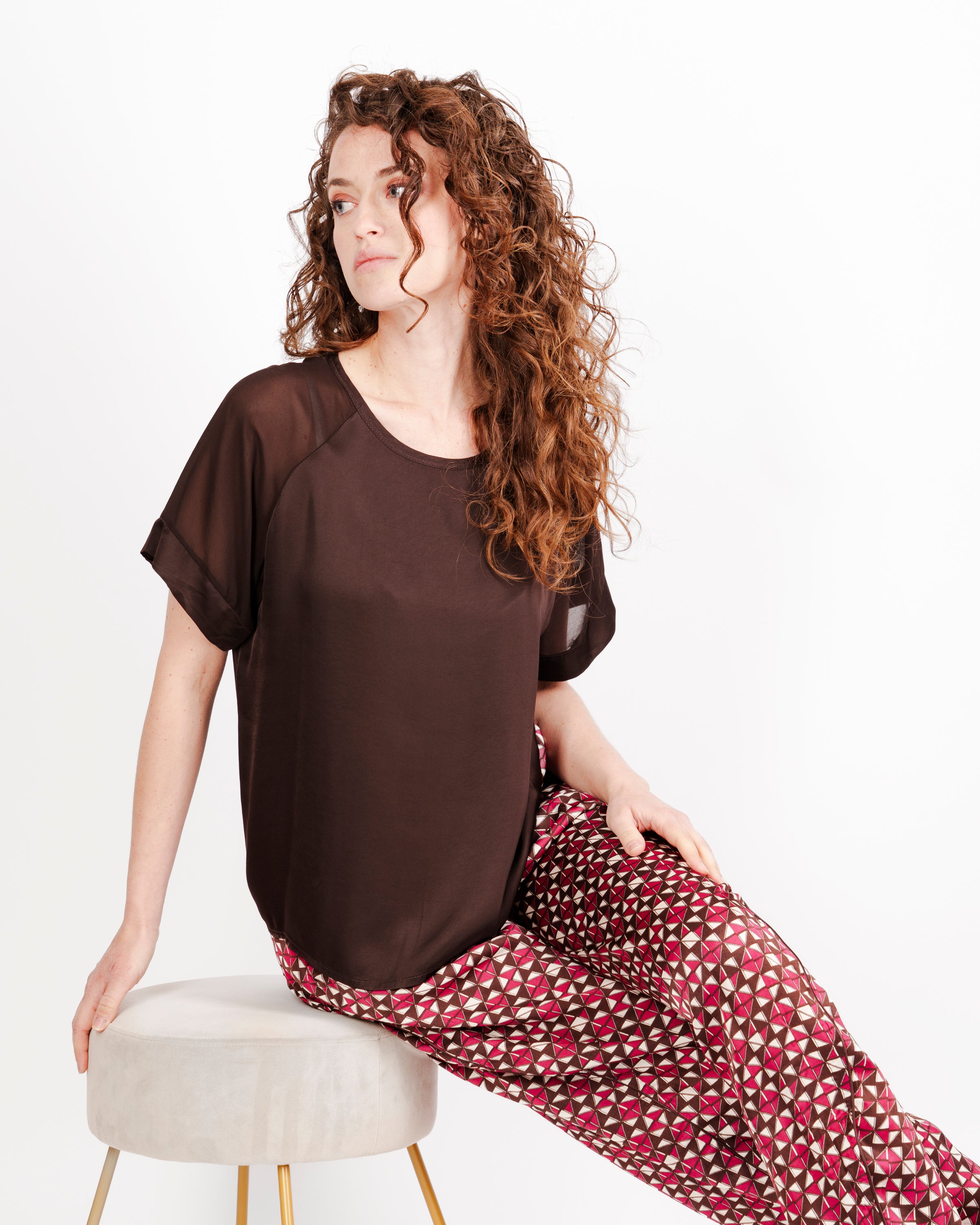 Blusa Edas inserto georgette VERSUS