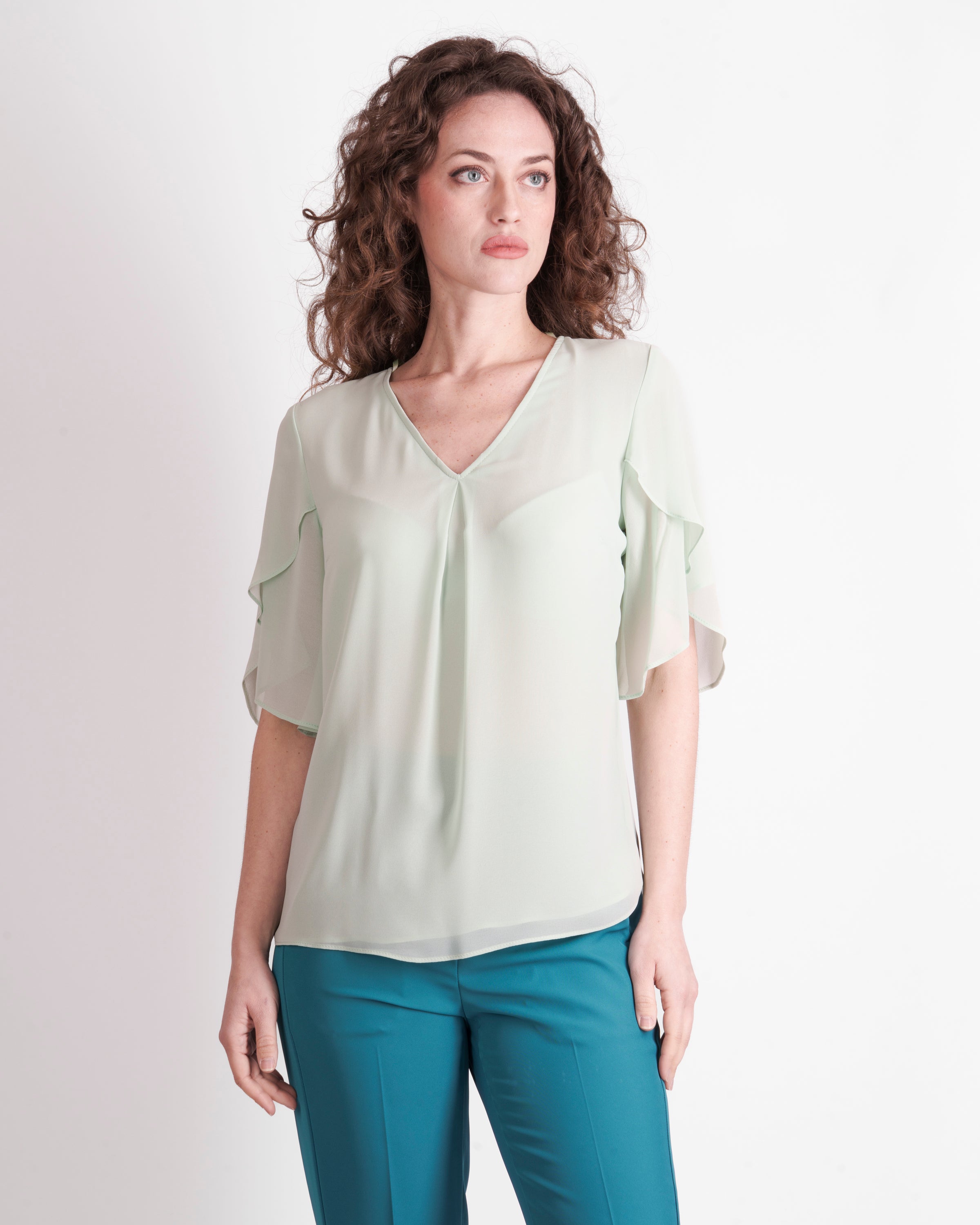 Casacca con fiore e manica a petalo GAZZETTA