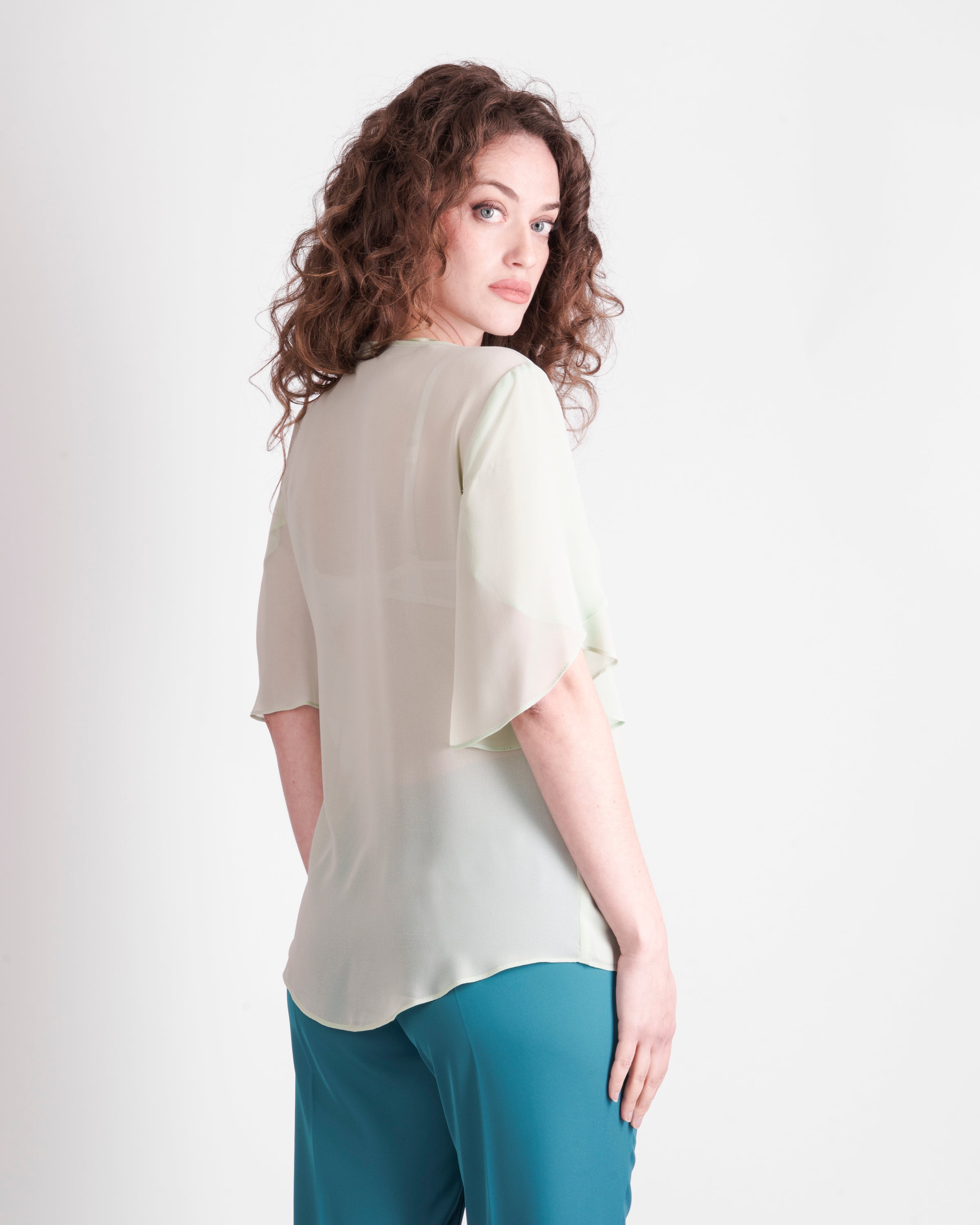 Casacca con fiore e manica a petalo GAZZETTA
