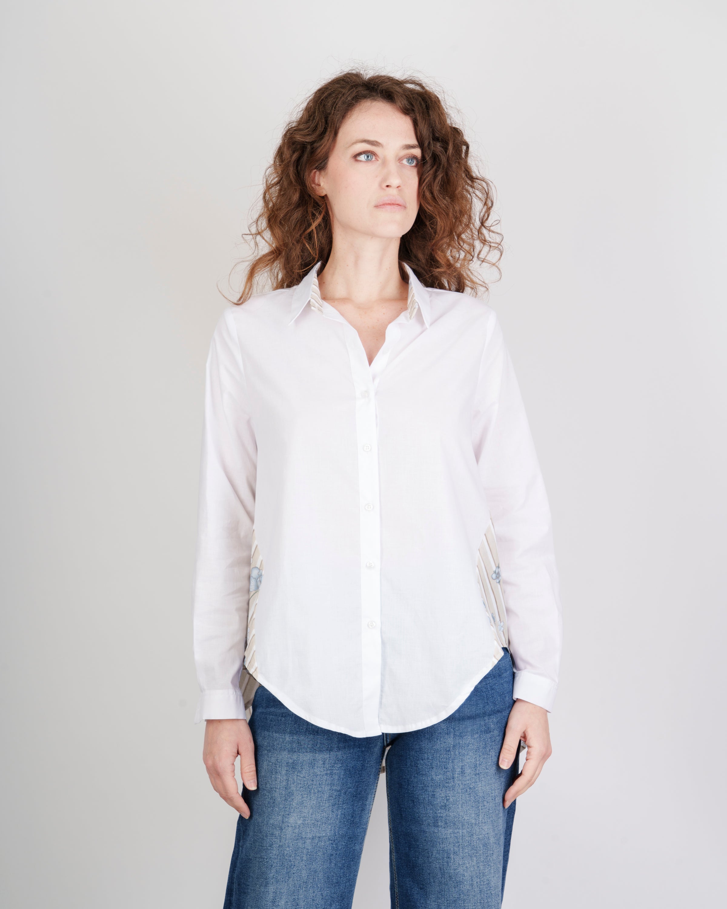 Camicia in cotone fantasia dietro 625812
