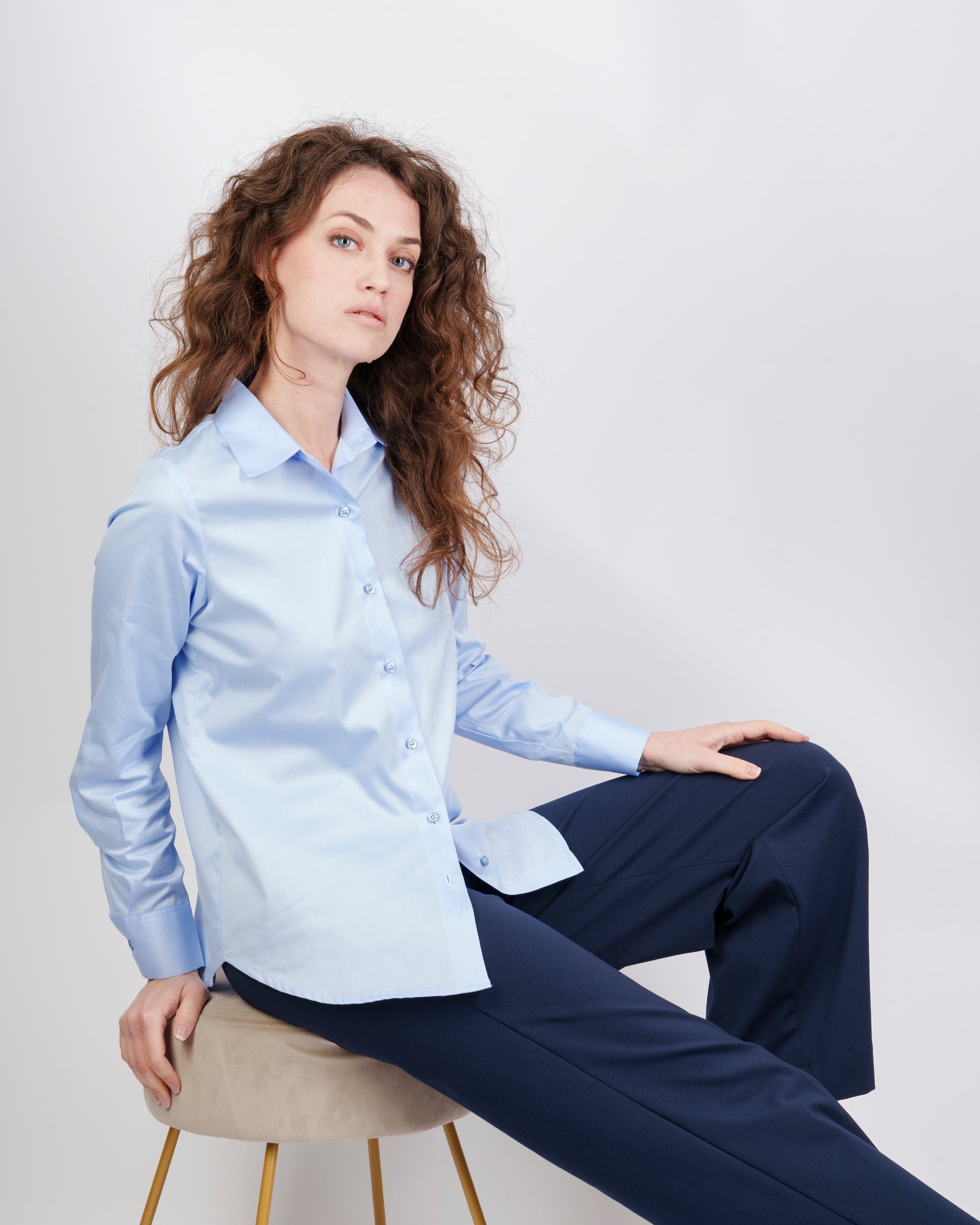 Camicia in piquet di cotone 593730