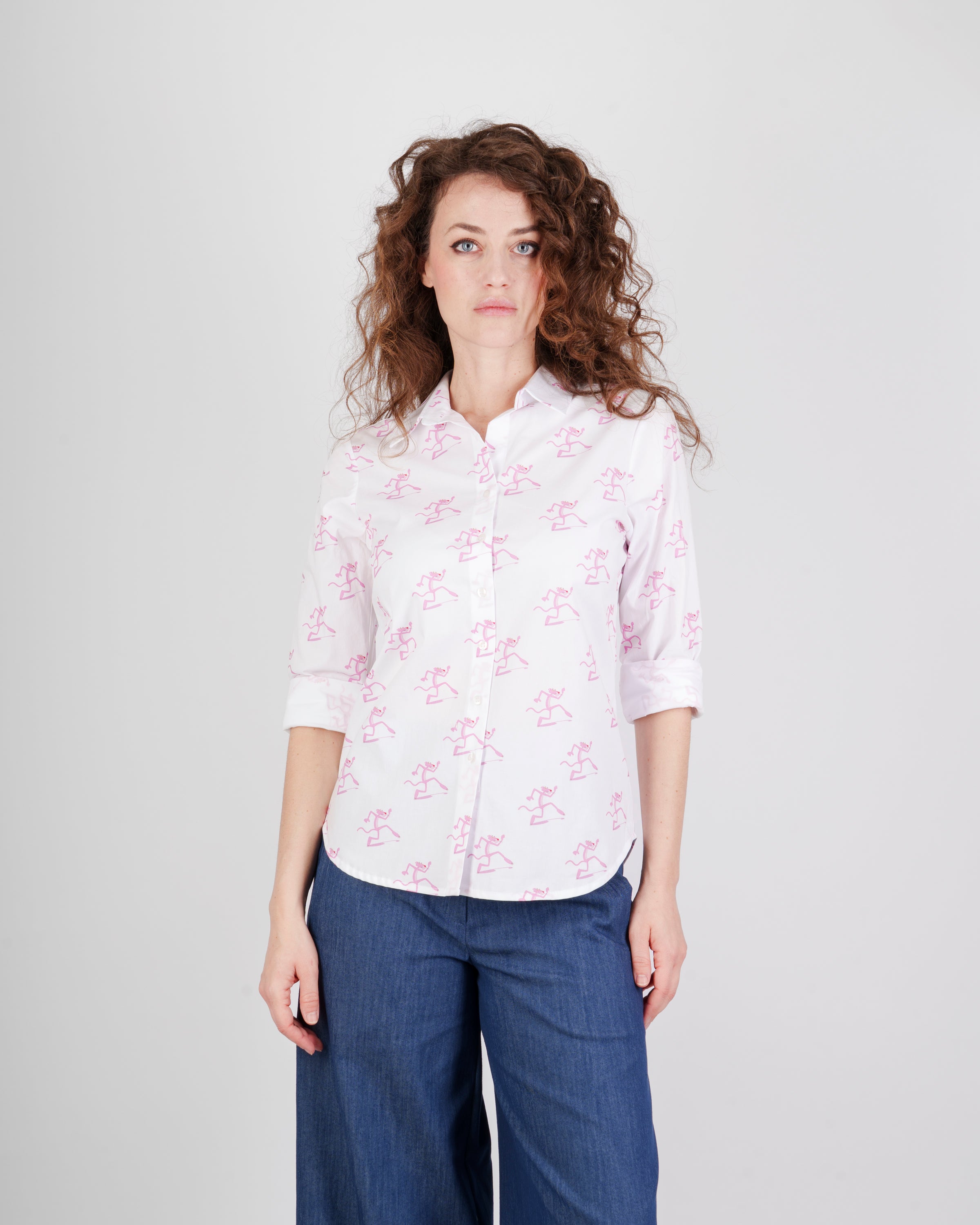 Camicia in cotone fantasia PANTERA ROSA