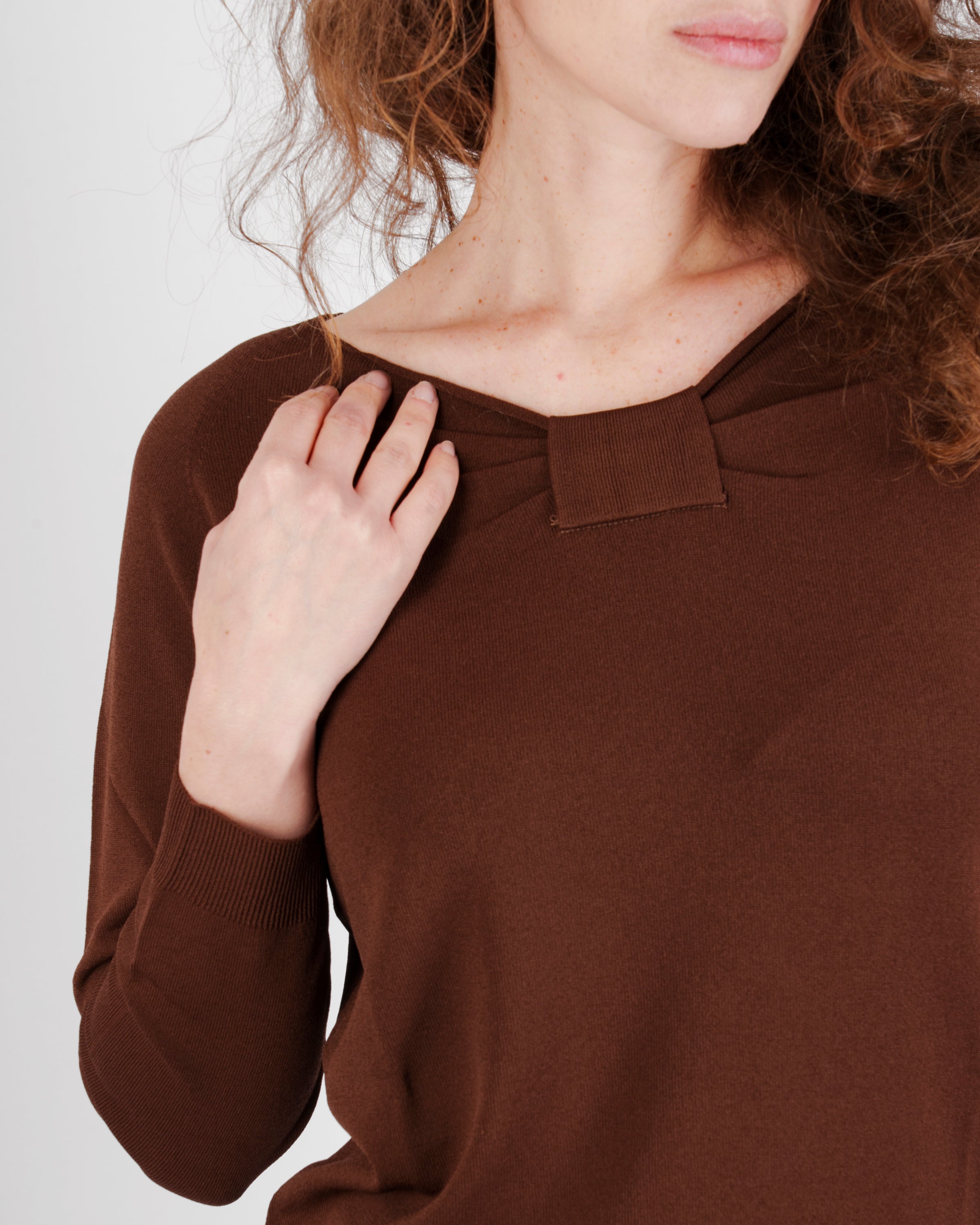 Maglia in viscosa motivo piega 16006